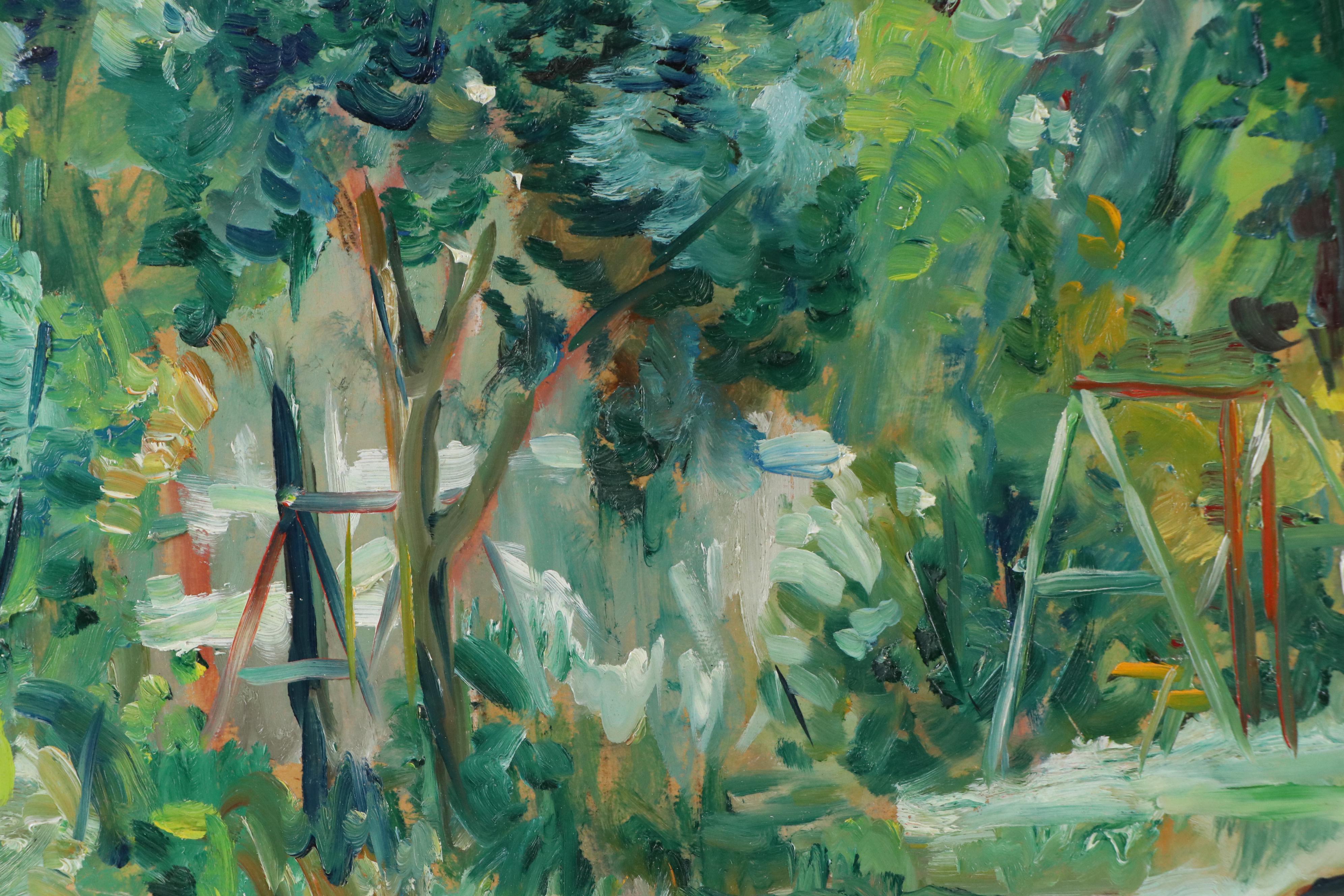 Michael Salvatore Abbate Rural Landscape Oil Painting, Mid-20th Century