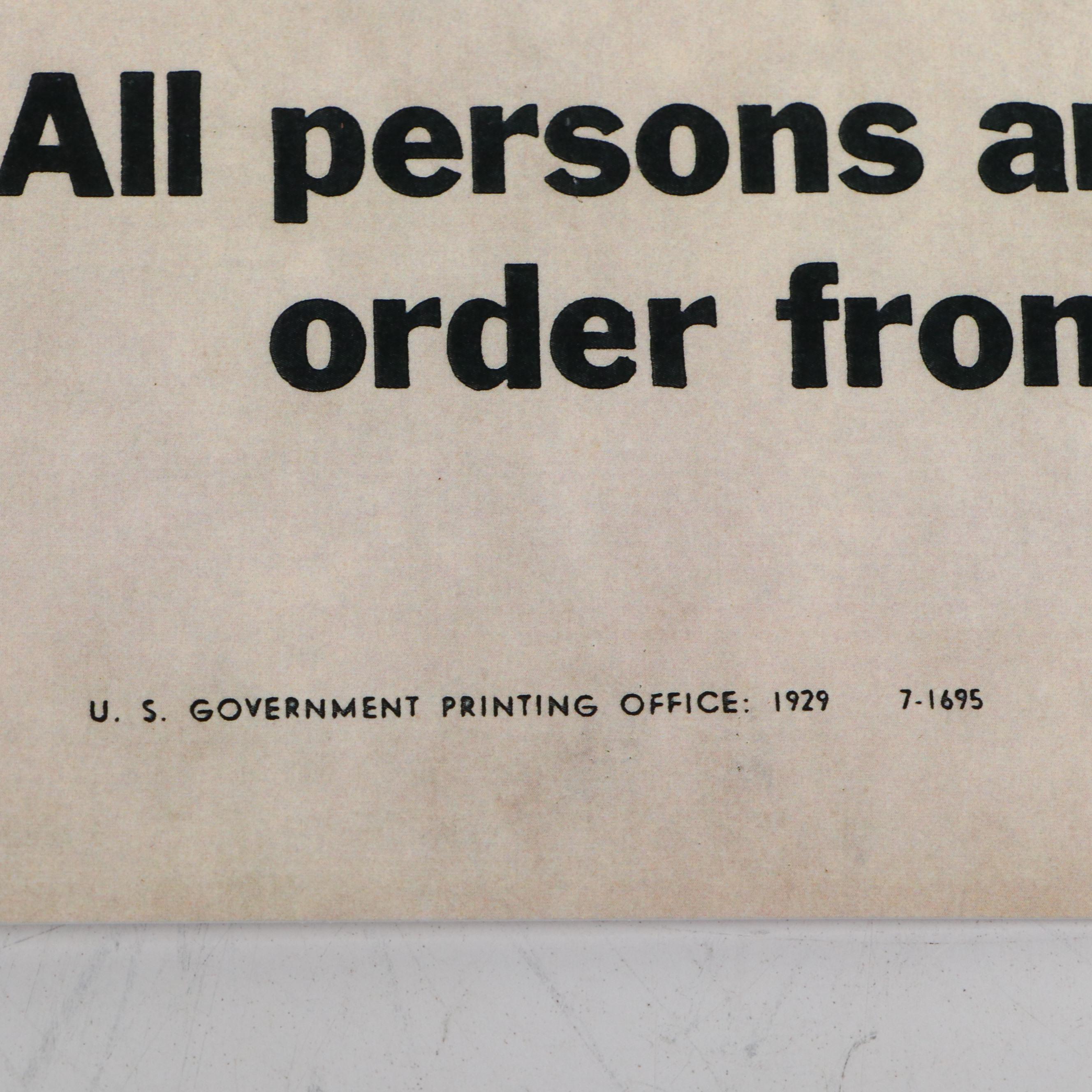 Prohibition Era Whisky Prescription Form with Reproduction Sign