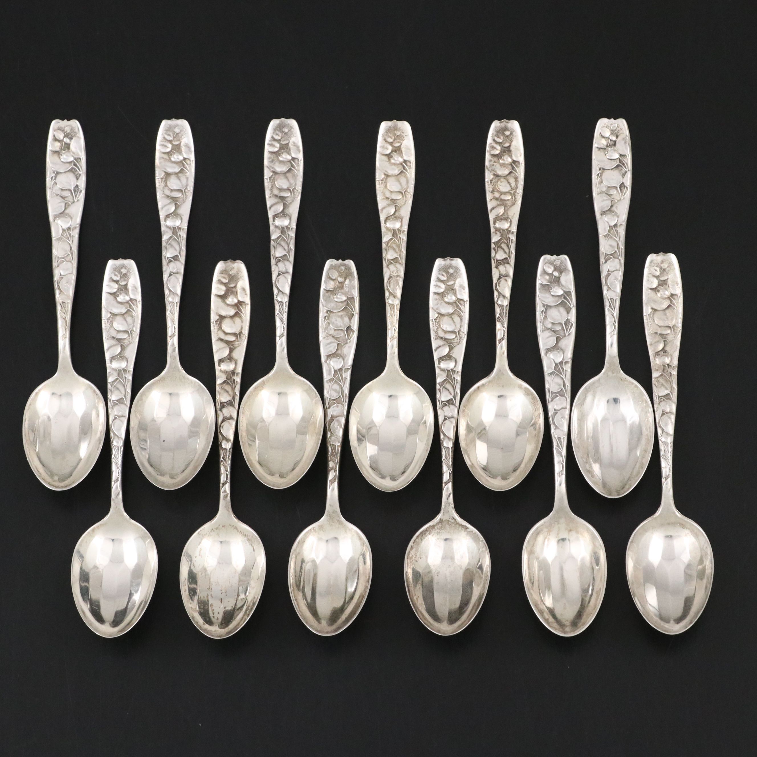 Whiting Sterling Silver "Berry" Demitasse Spoons, 1880–1896