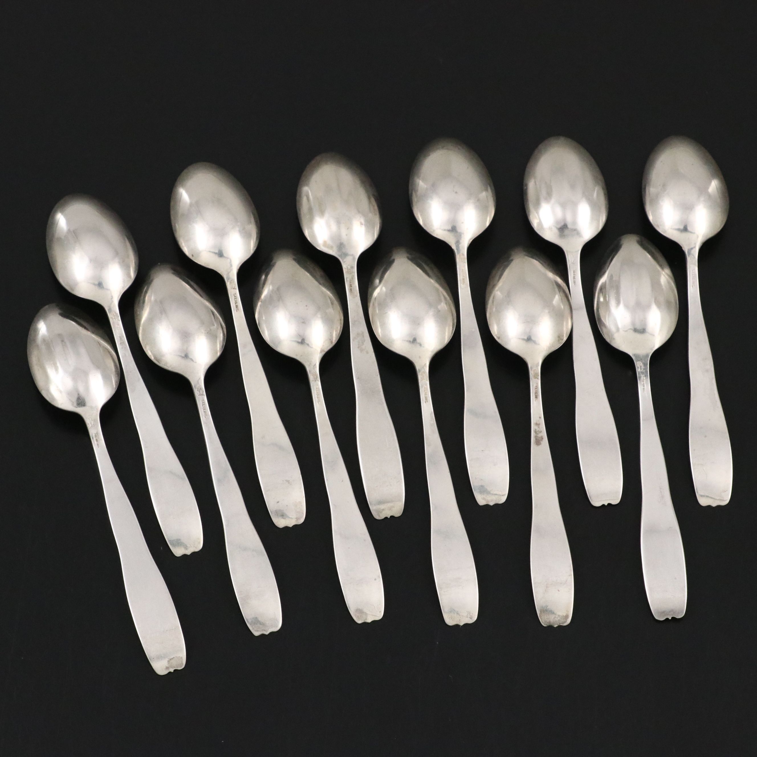 Whiting Sterling Silver "Berry" Demitasse Spoons, 1880–1896