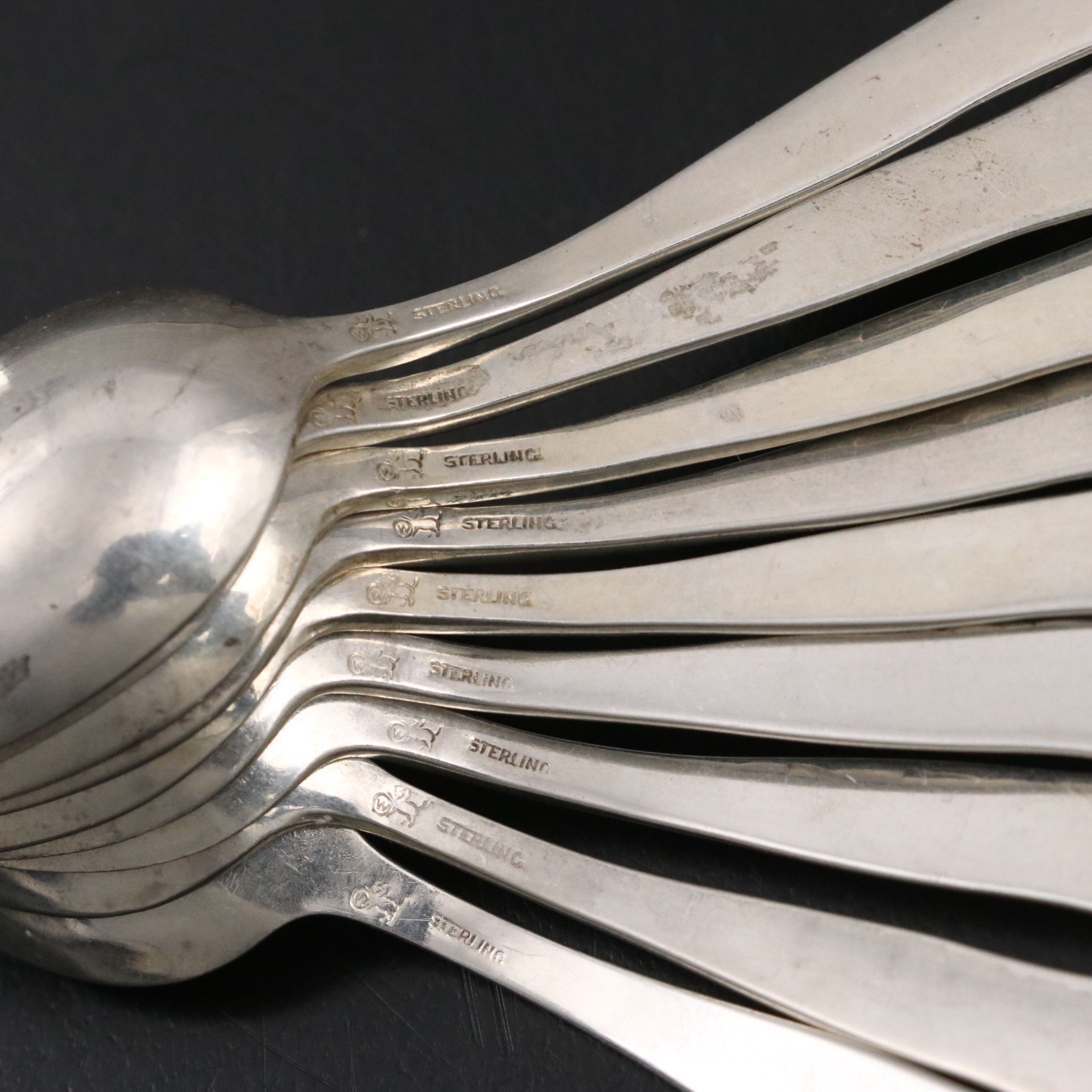 Whiting Sterling Silver "Berry" Demitasse Spoons, 1880–1896