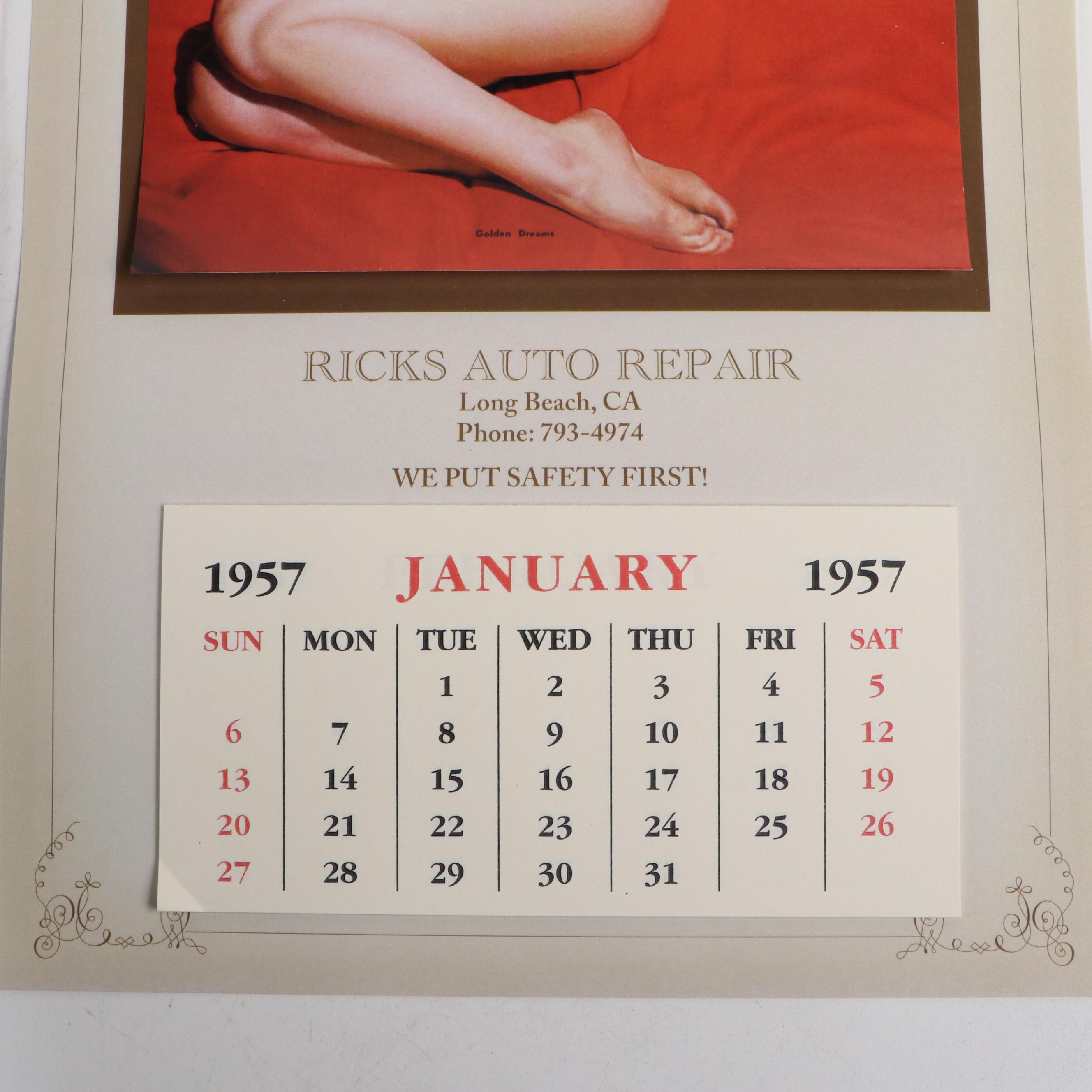 Reprint "Golden Dreams" Marilyn Monroe Calendars and Print