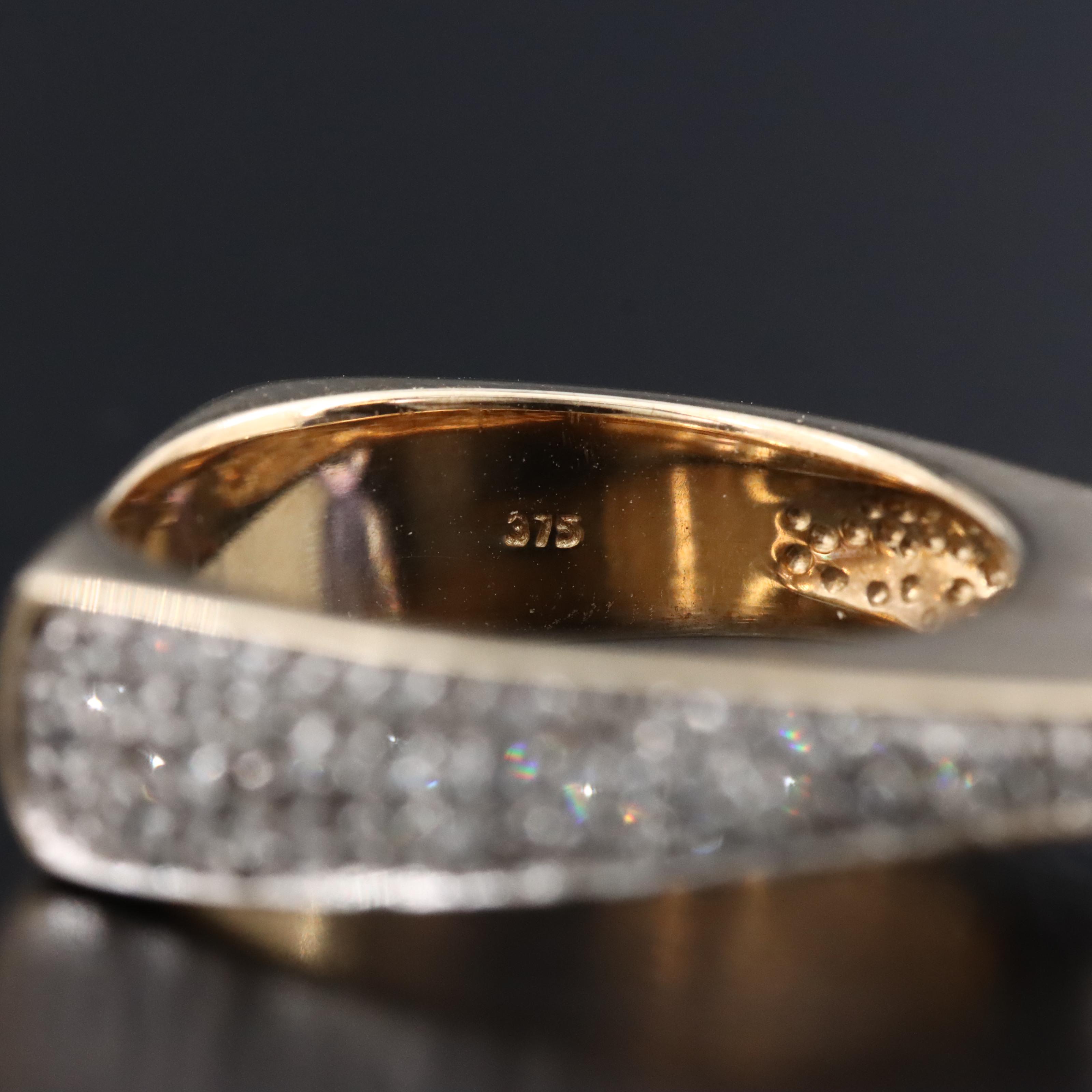 9K Tanzanite and Diamond Ring