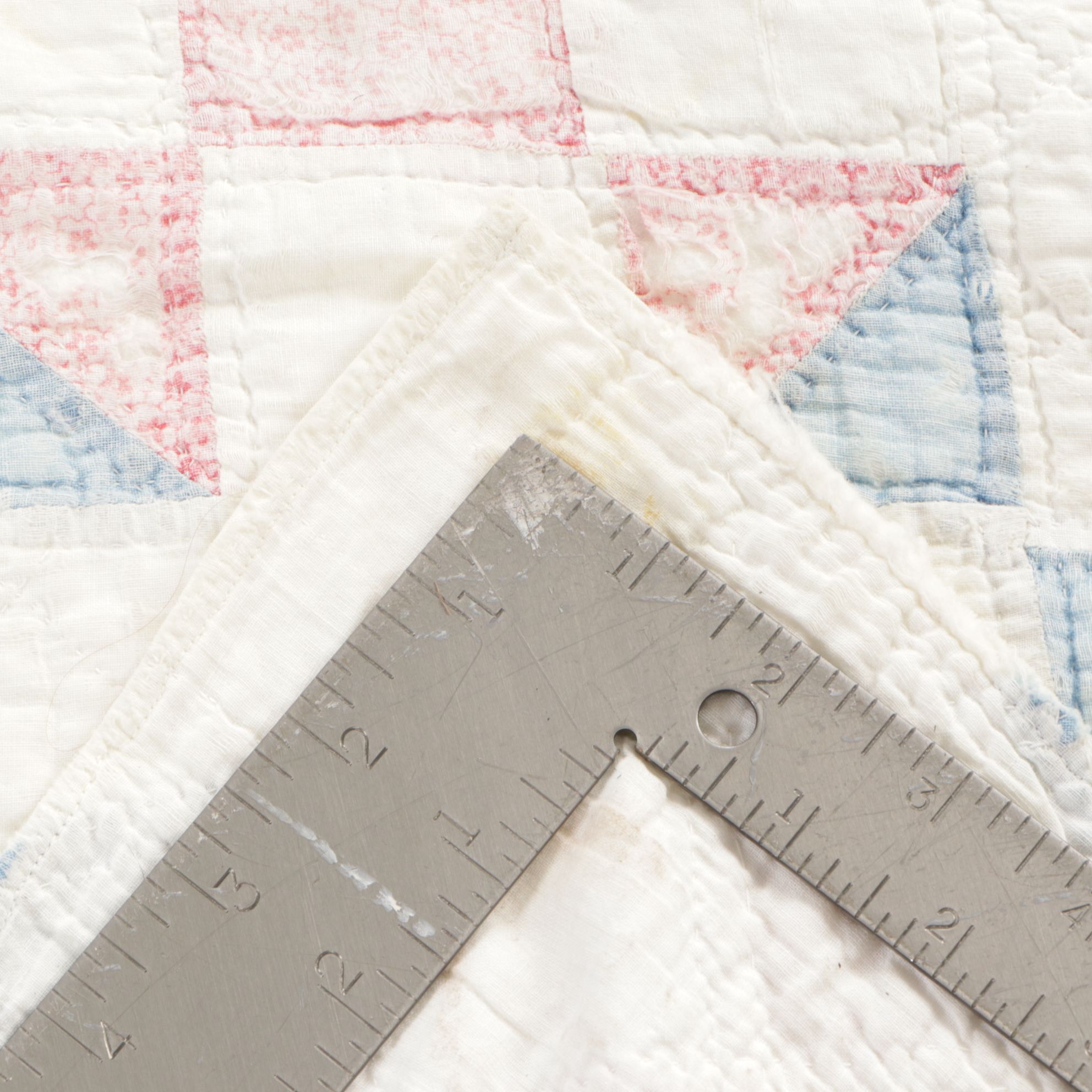 Hand-Pieced Patchwork "Pinwheel" and "Disappearing Nine-Patch" Quilts