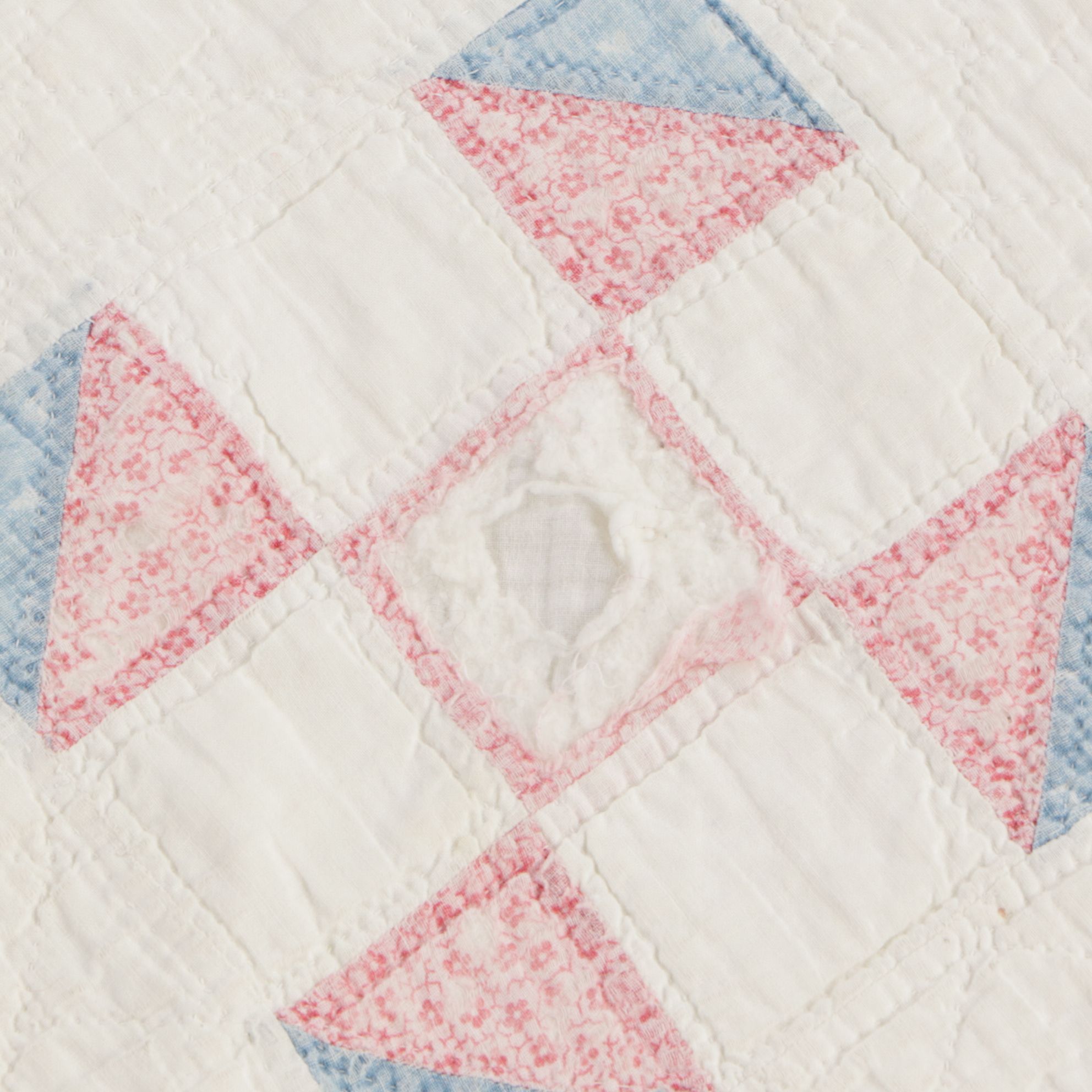 Hand-Pieced Patchwork "Pinwheel" and "Disappearing Nine-Patch" Quilts