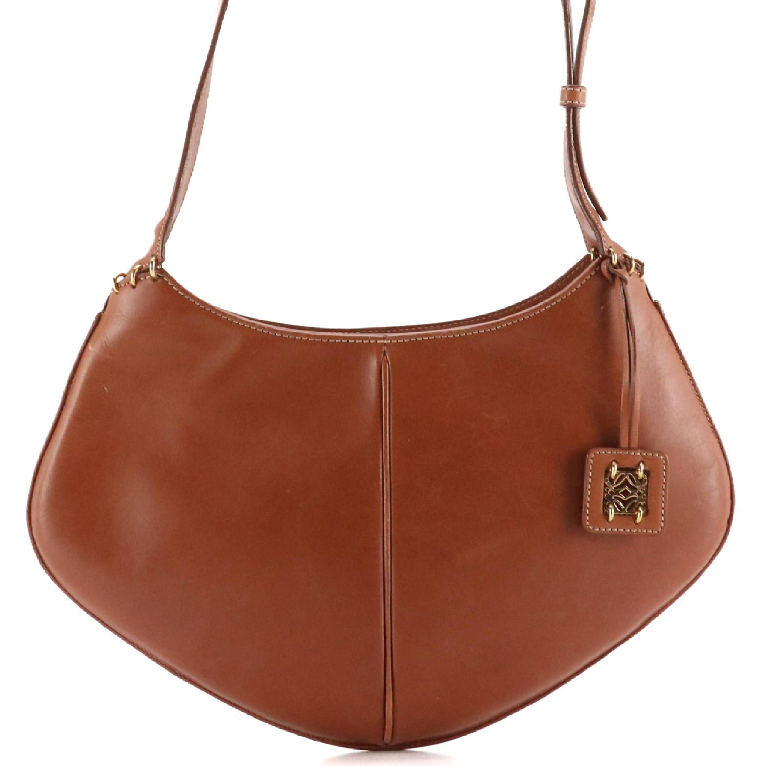 Loewe Crossbody Bag in Caramel Brown Calfskin Leather