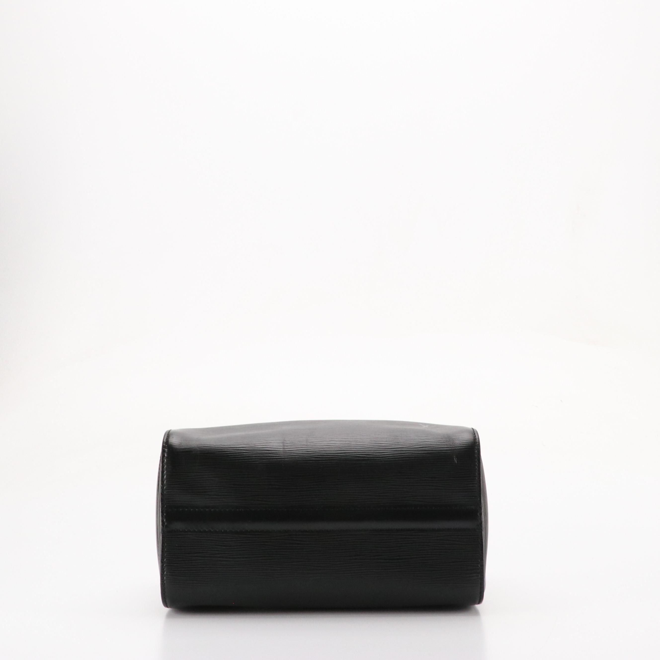 Louis Vuitton Speedy 25 Handbag in Black Epi Leather