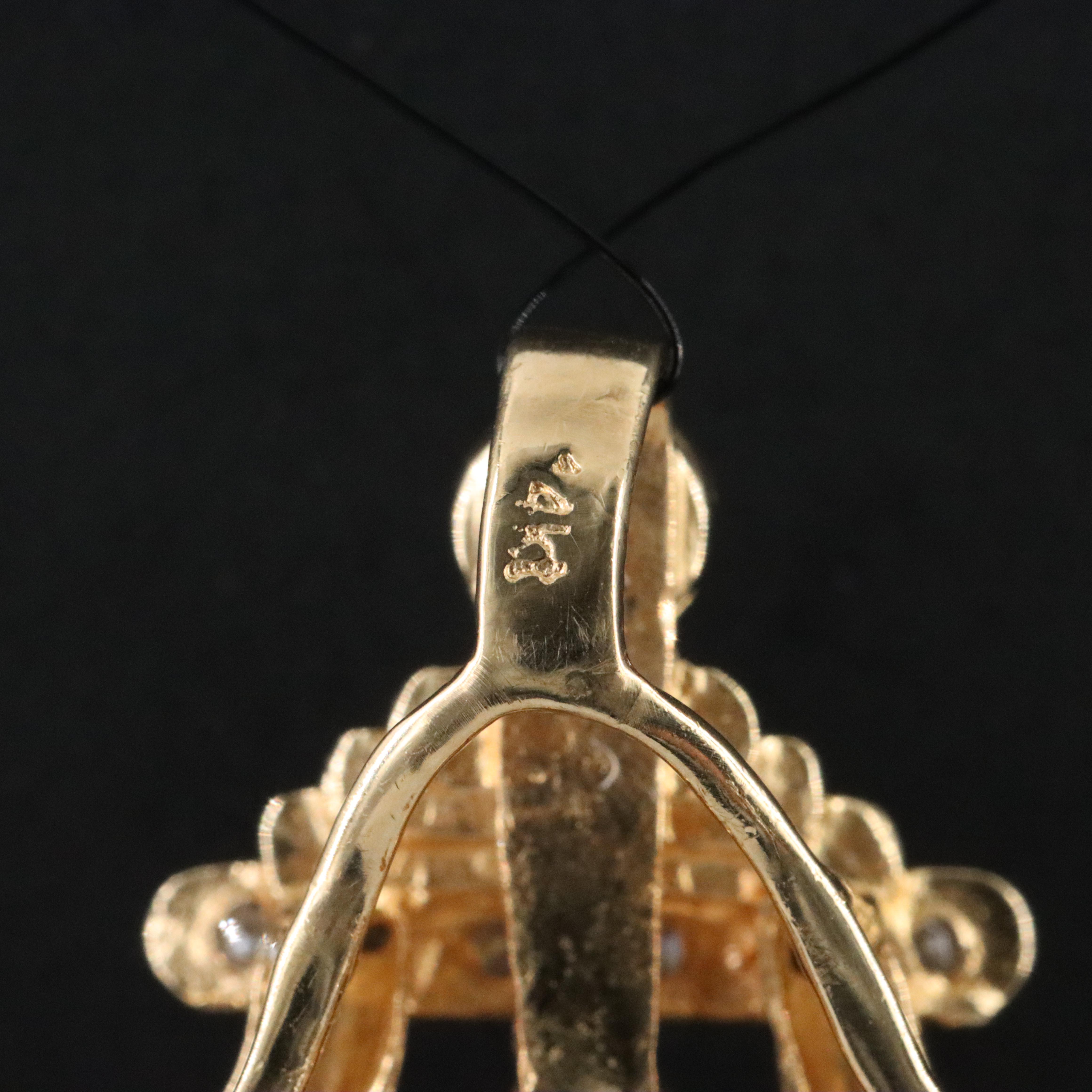 14K Sapphire and Diamond Pendant Slide