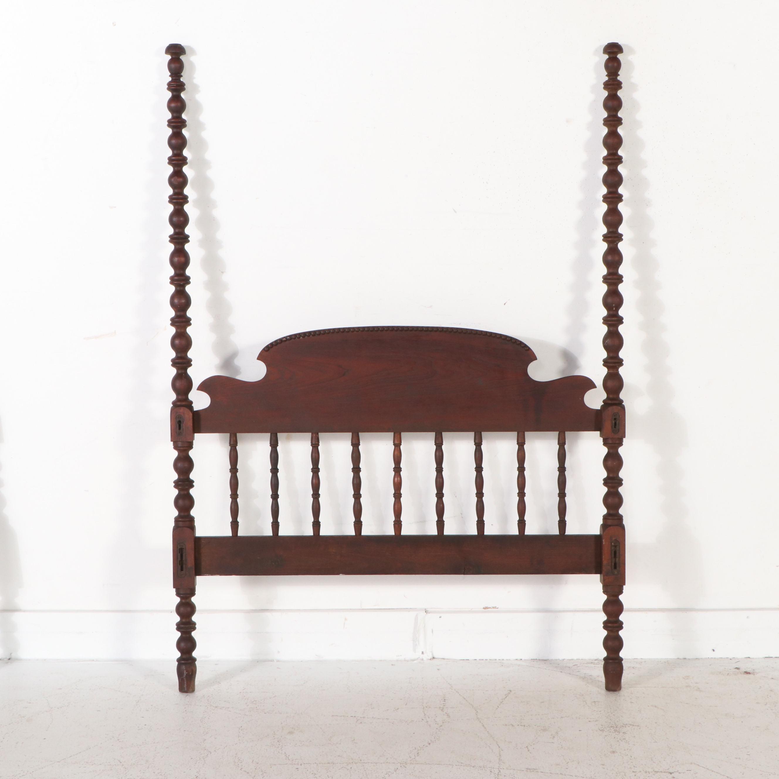 Federal Style Bobbin-Turned Four-Poster Rope Bed, Late 19th/Early 20th Century