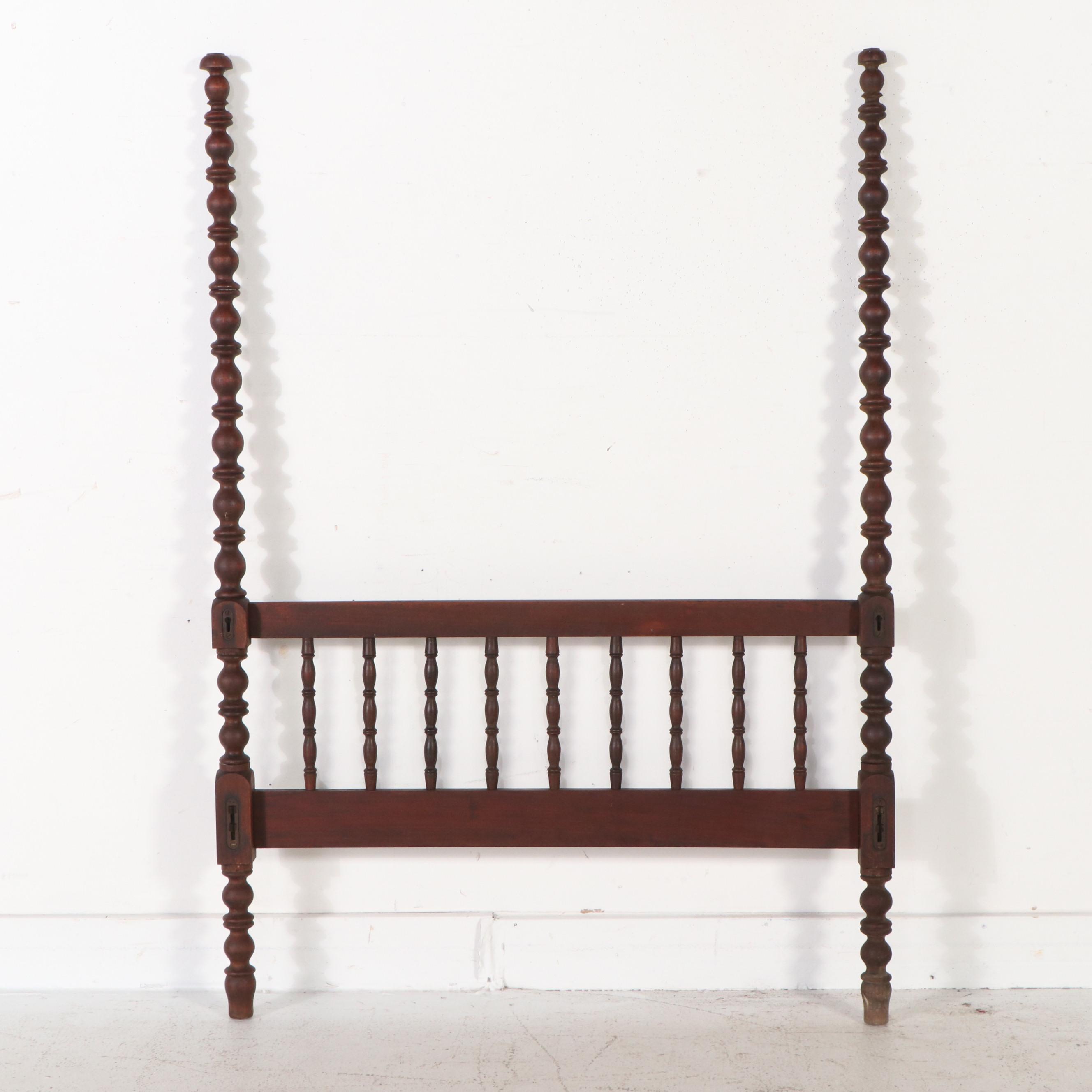 Federal Style Bobbin-Turned Four-Poster Rope Bed, Late 19th/Early 20th Century