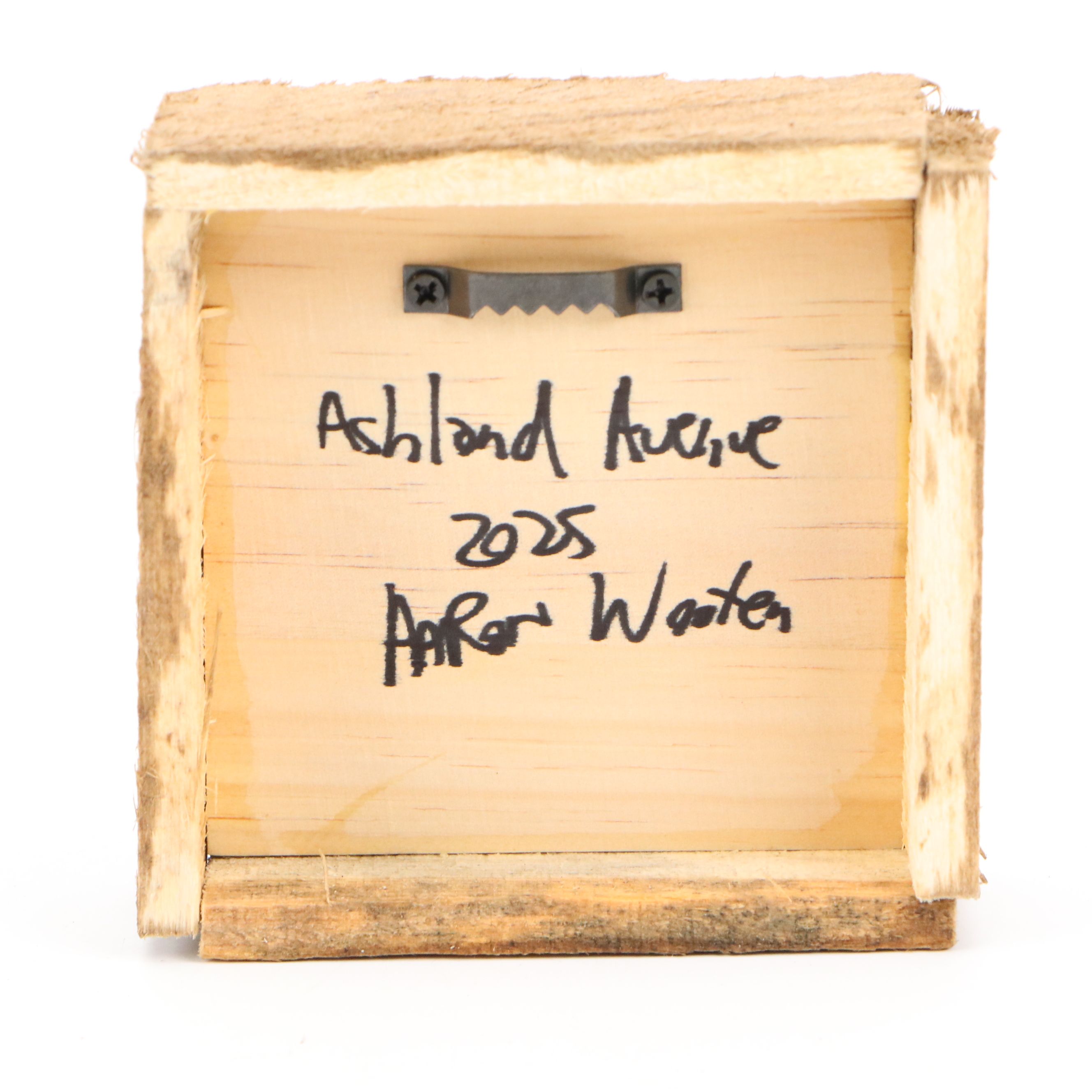 Aaron Wooten Stylized Cityscape Mixed Media Painting "Ashland Avenue," 2025