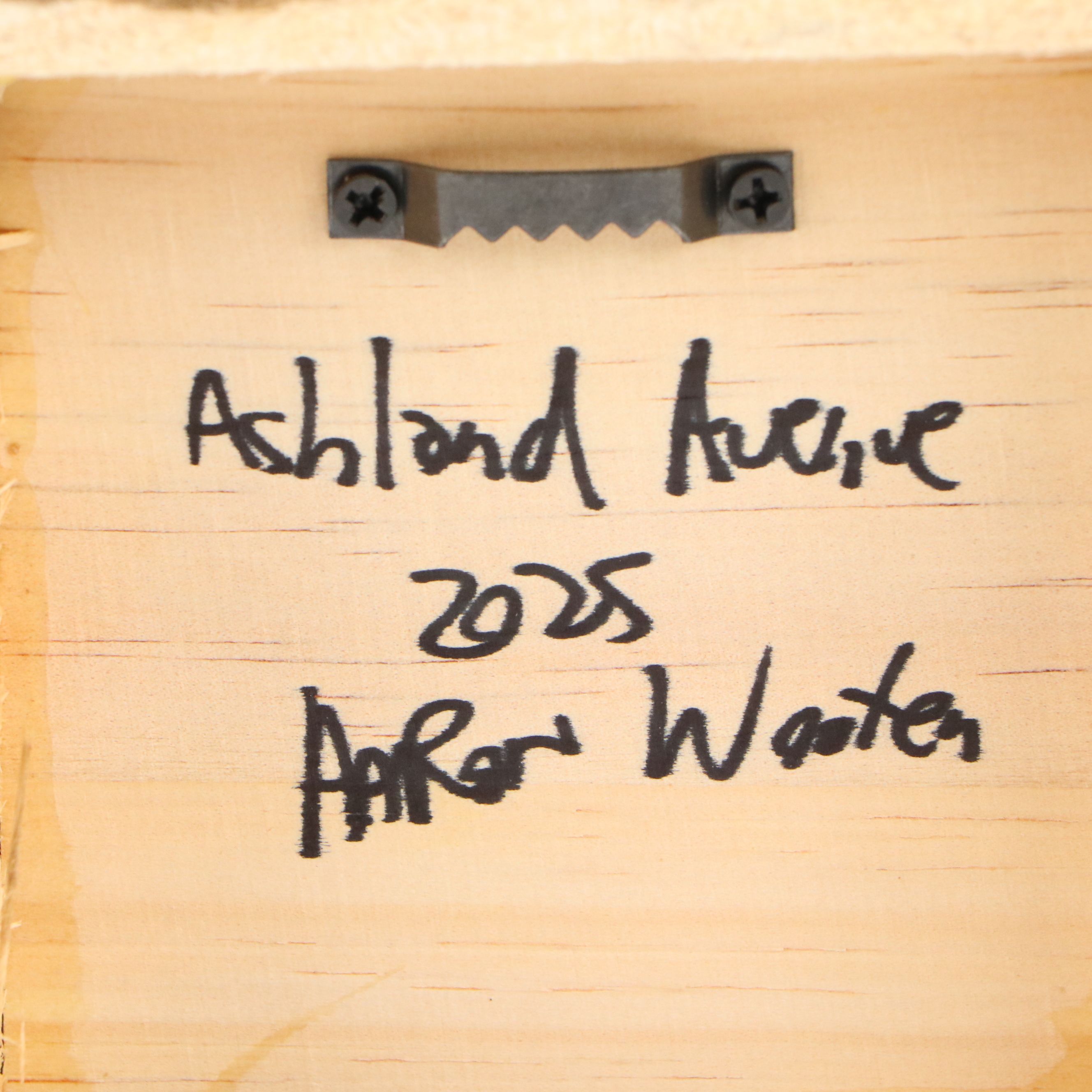 Aaron Wooten Stylized Cityscape Mixed Media Painting "Ashland Avenue," 2025