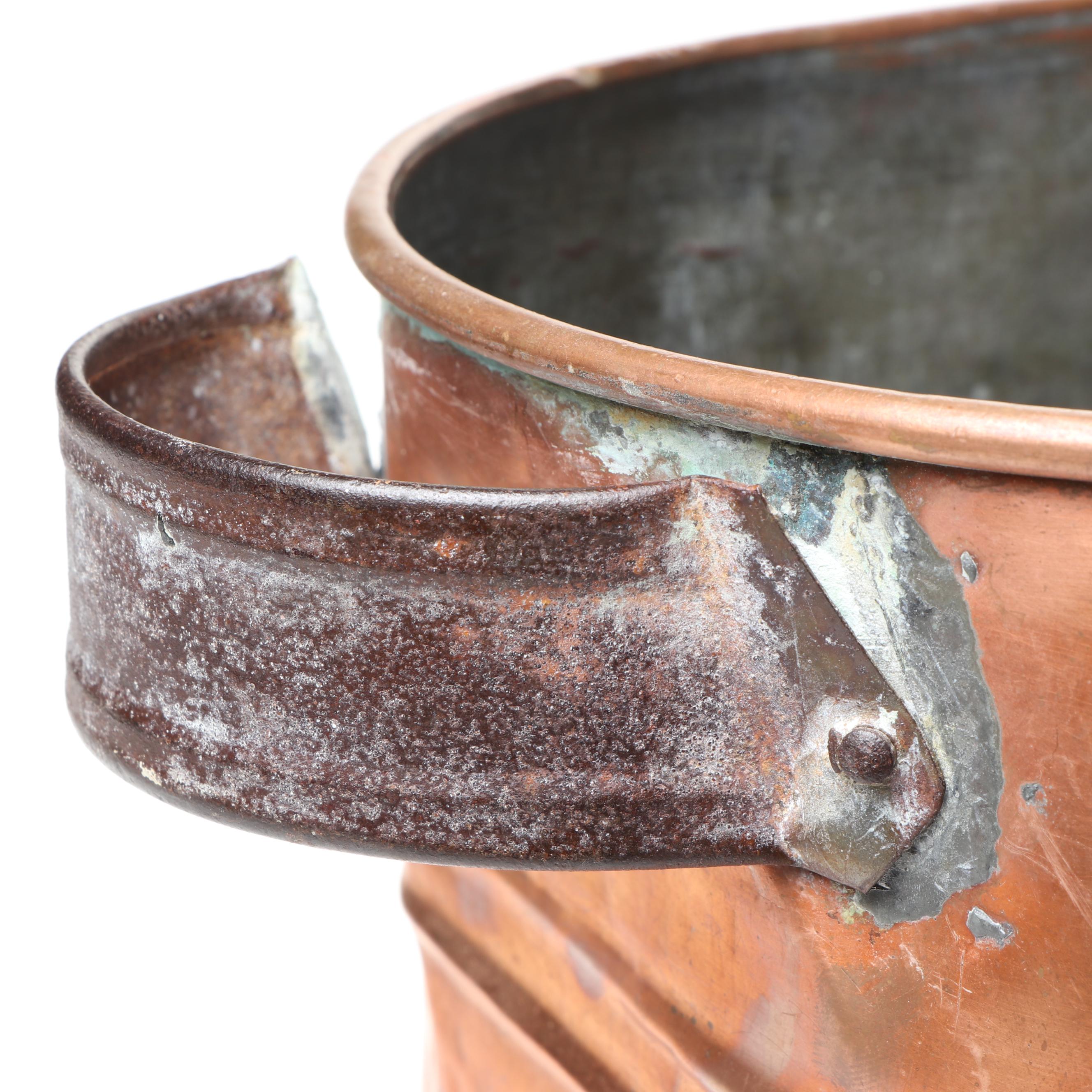 Antique Copper Handled Boiler Tub