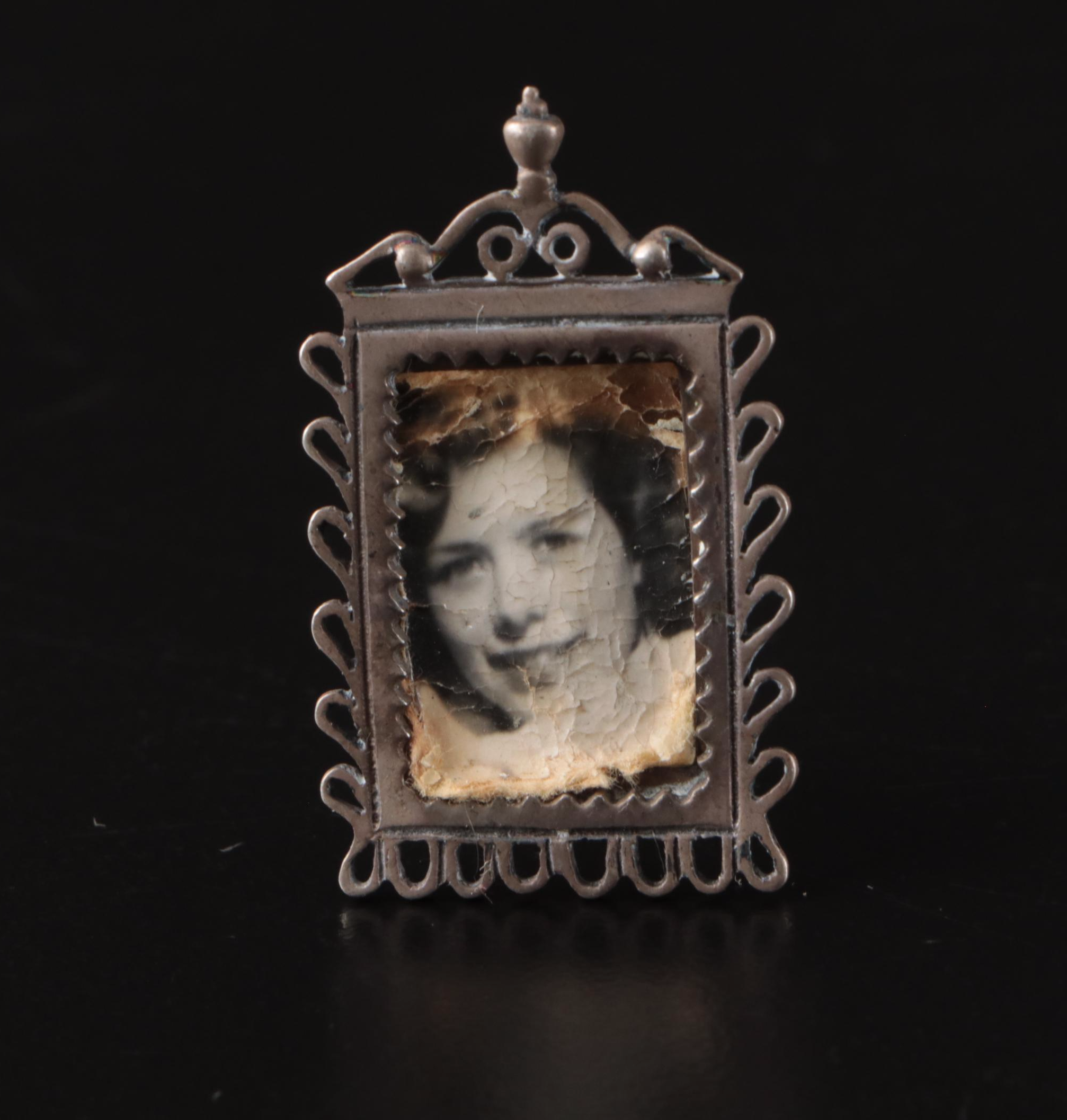 Miniature Sterling Silver Picture Frame, Candlesticks, and Oil Lamps