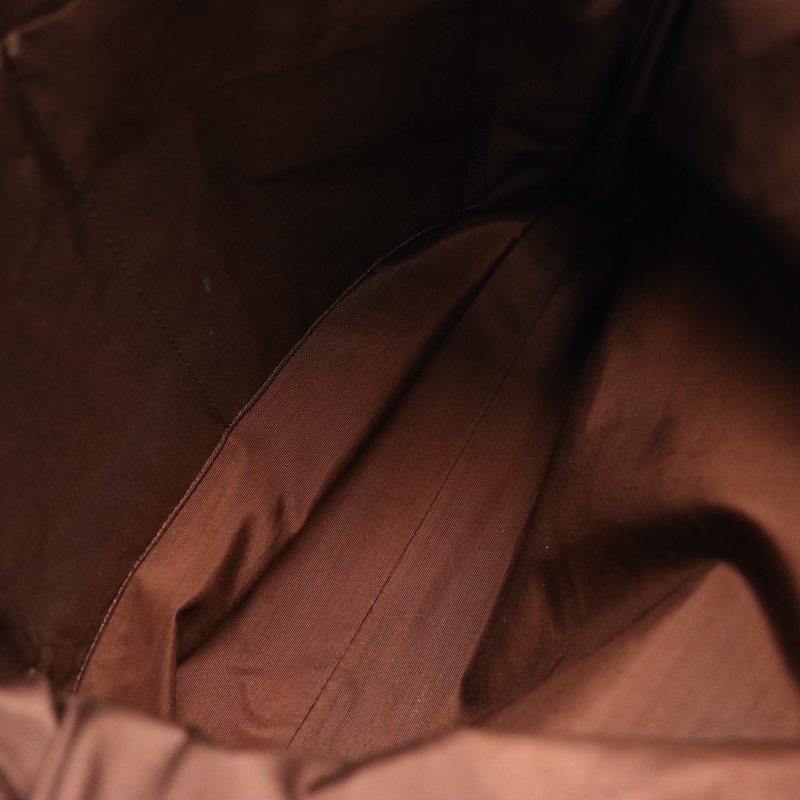 Burberrys Shoulder Bag in Haymarket Check Canvas and Dark Brown Saffiano Leather