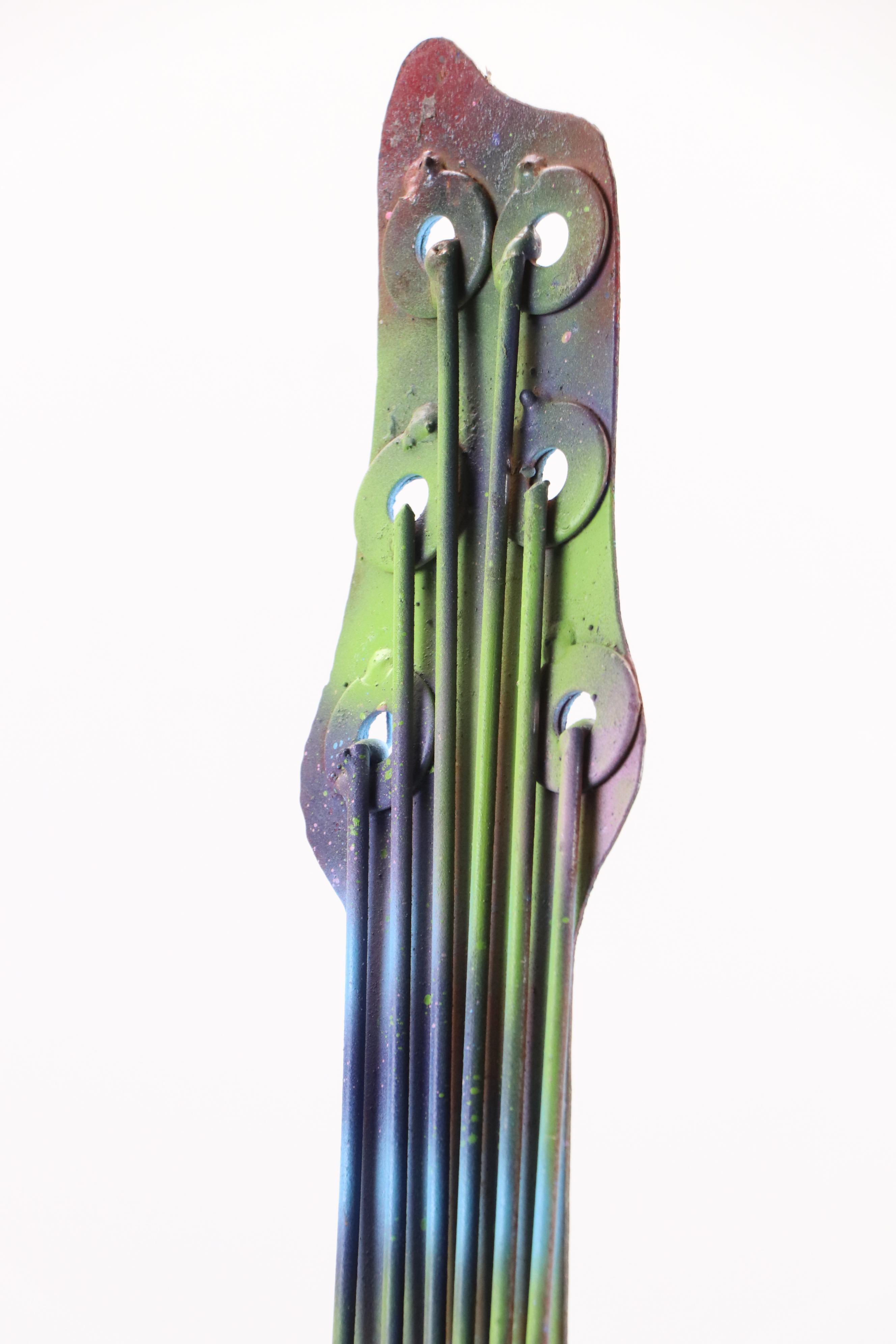E.M. Zax Spray- and Drip-Painted Metalwork Guitar
