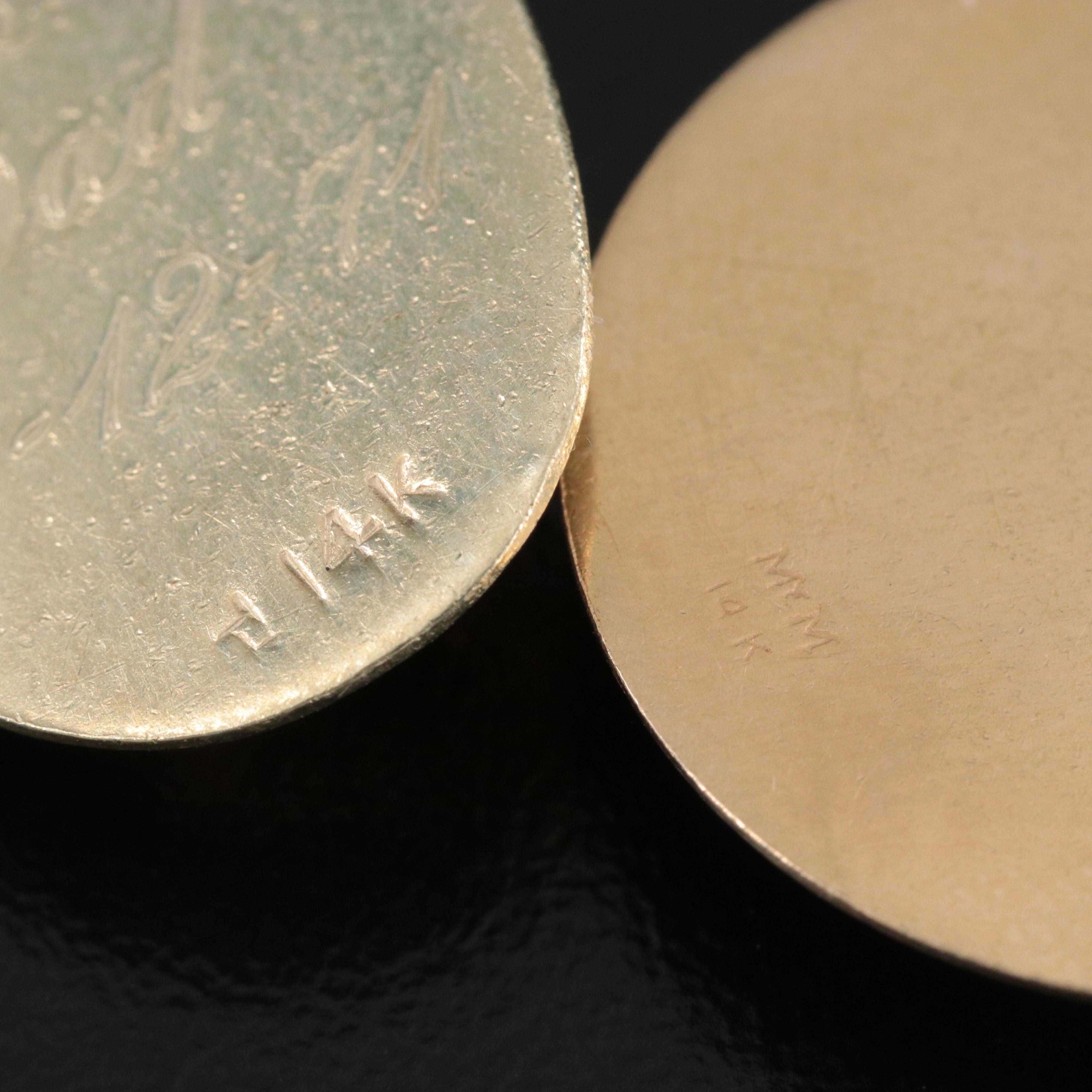 14K Graduation and Fraternal Chi Omega Charm Pendants