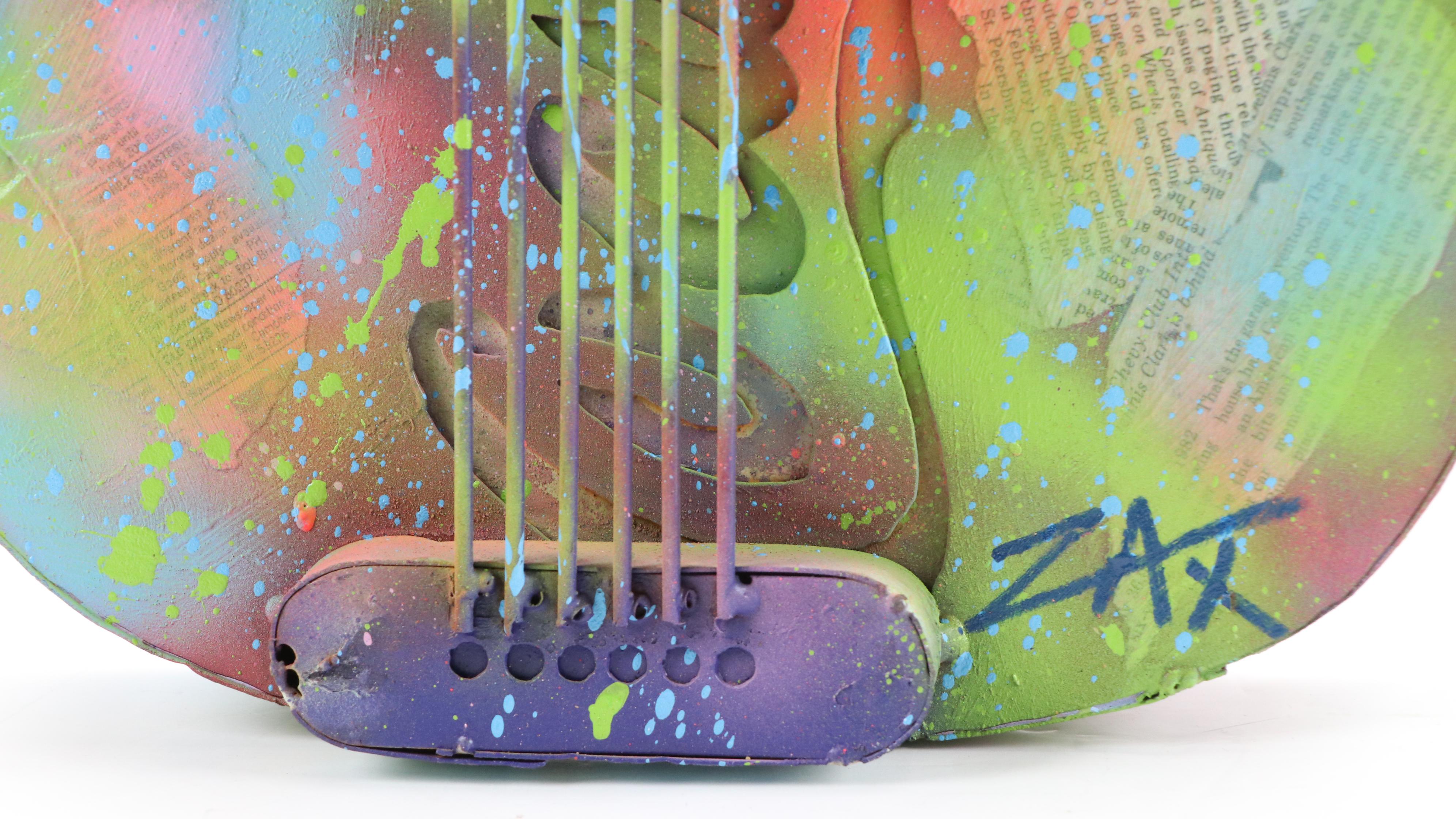 E.M. Zax Spray- and Drip-Painted Metalwork Guitar
