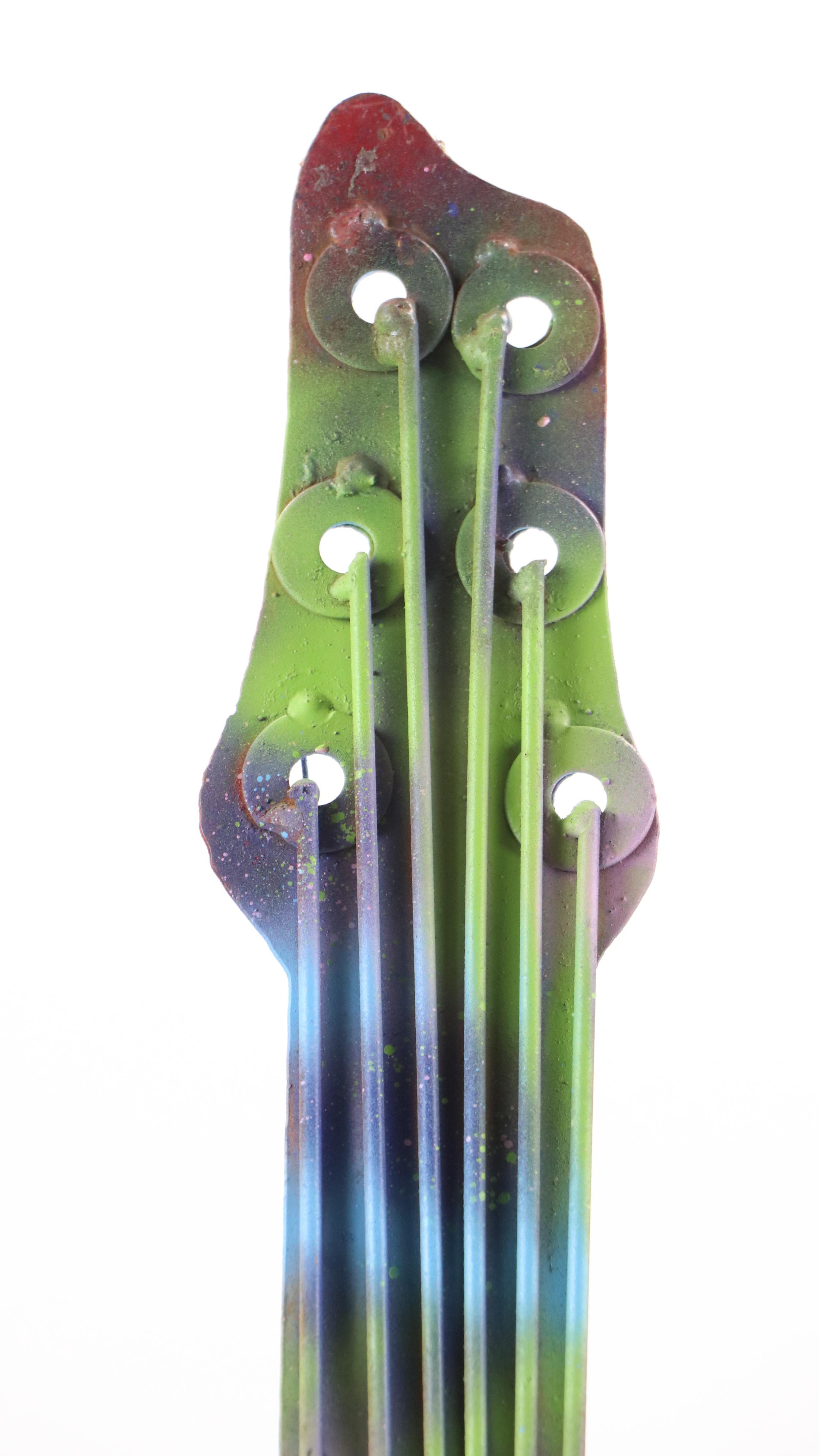 E.M. Zax Spray- and Drip-Painted Metalwork Guitar