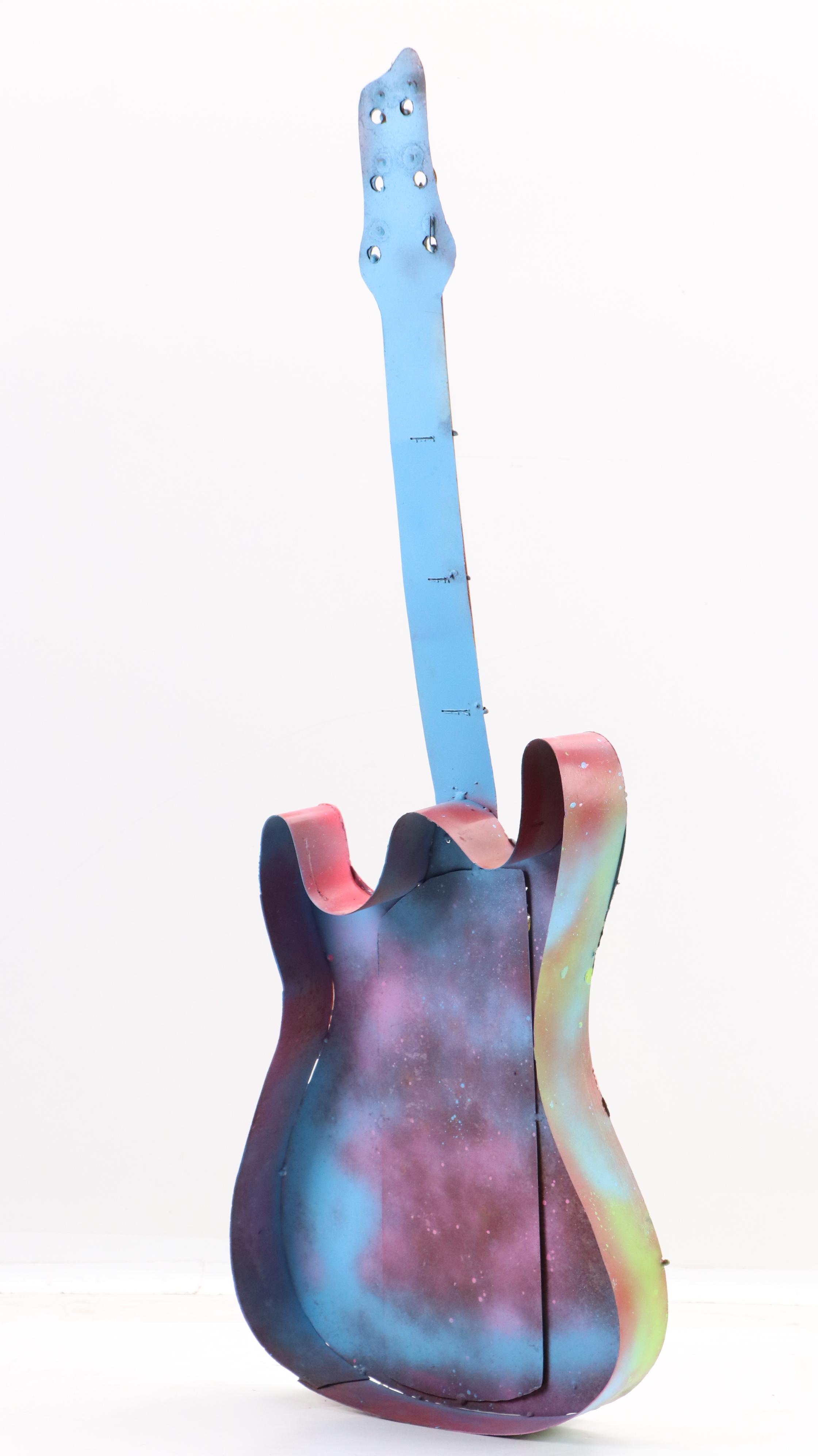 E.M. Zax Spray- and Drip-Painted Metalwork Guitar