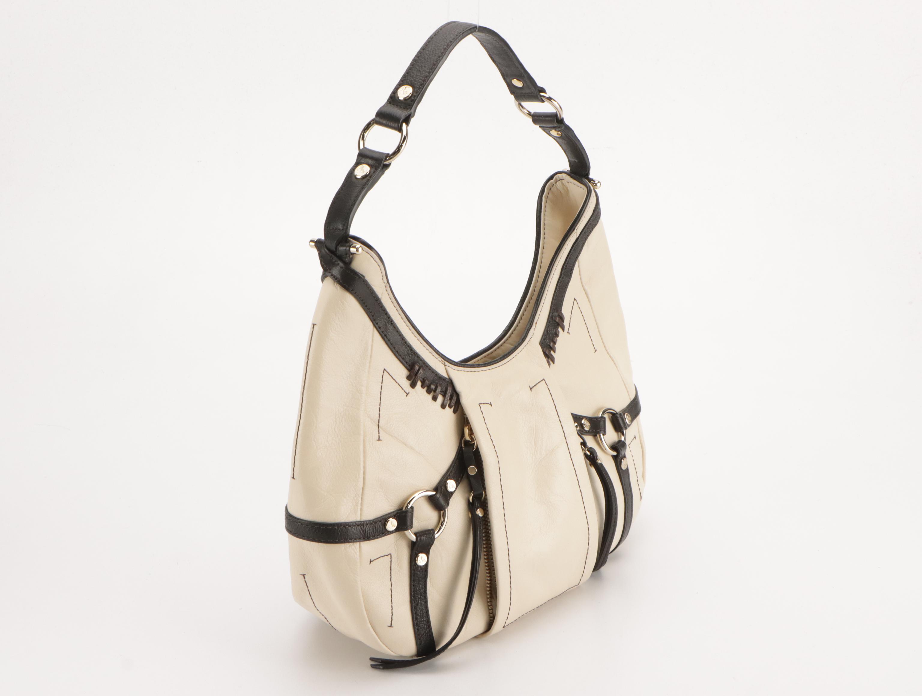 Chico's Black Leather Tote and Tassel Print Zip Pouch with More Bags and Wallet