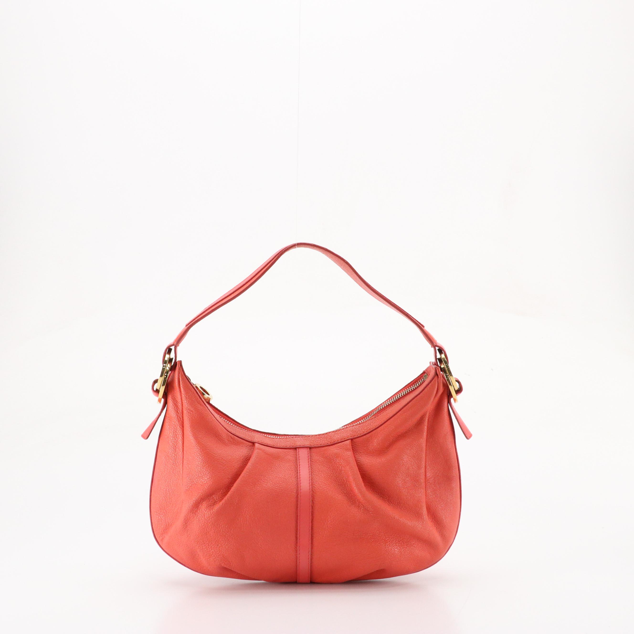 BVLGARI Grain Textured Leather Shoulder Bag