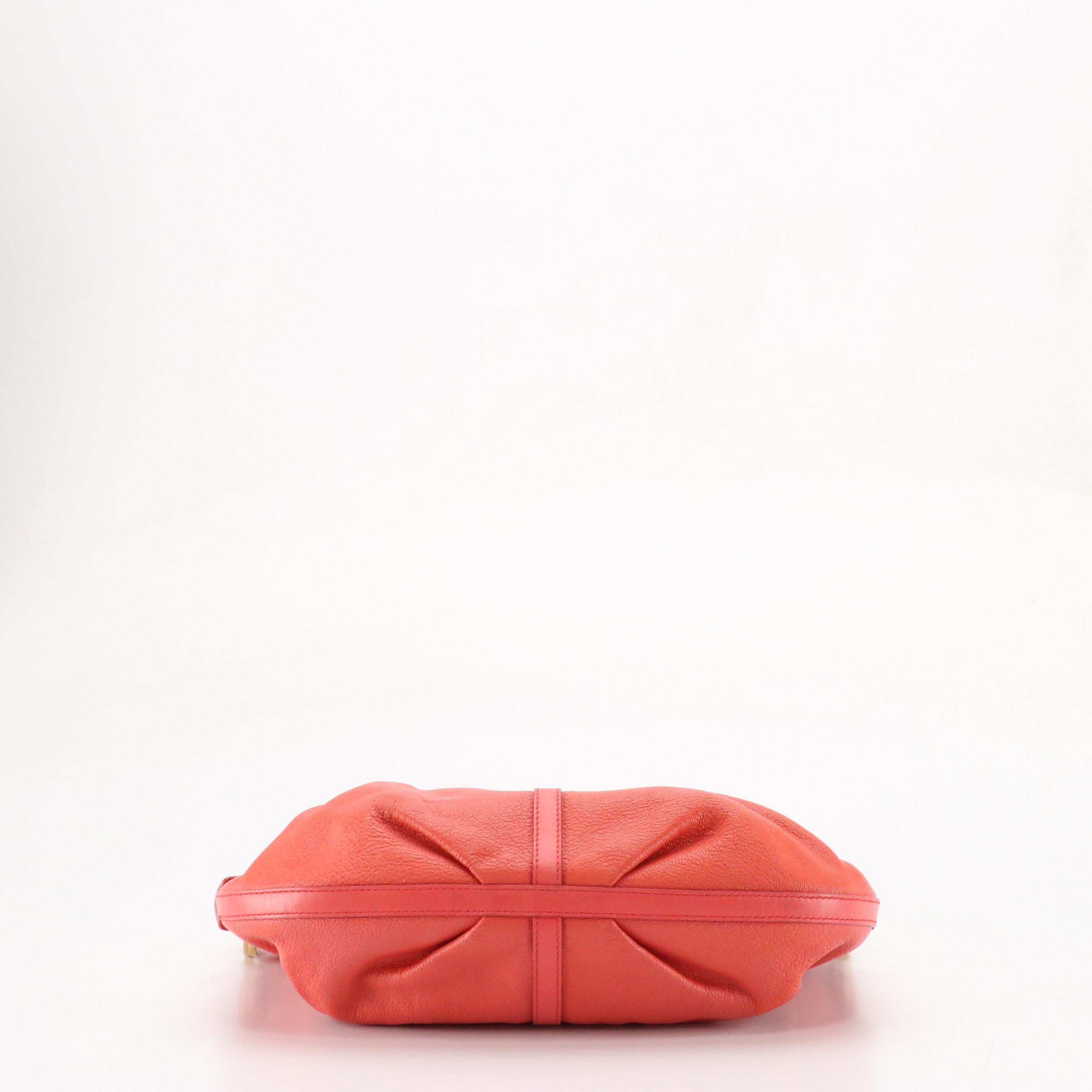 BVLGARI Grain Textured Leather Shoulder Bag