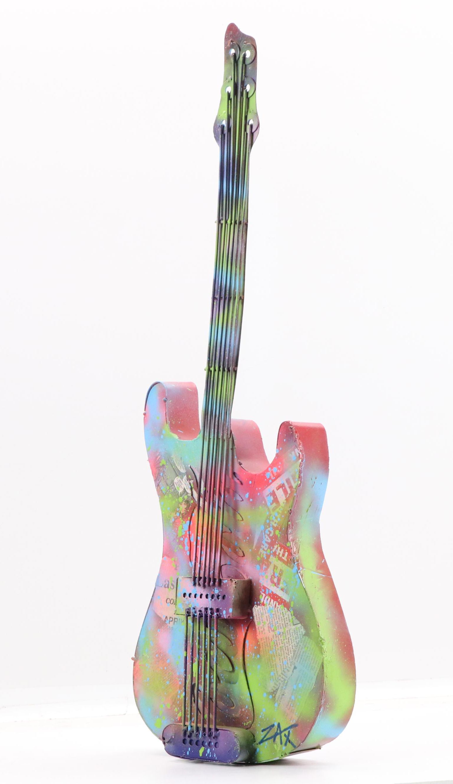 E.M. Zax Spray- and Drip-Painted Metalwork Guitar