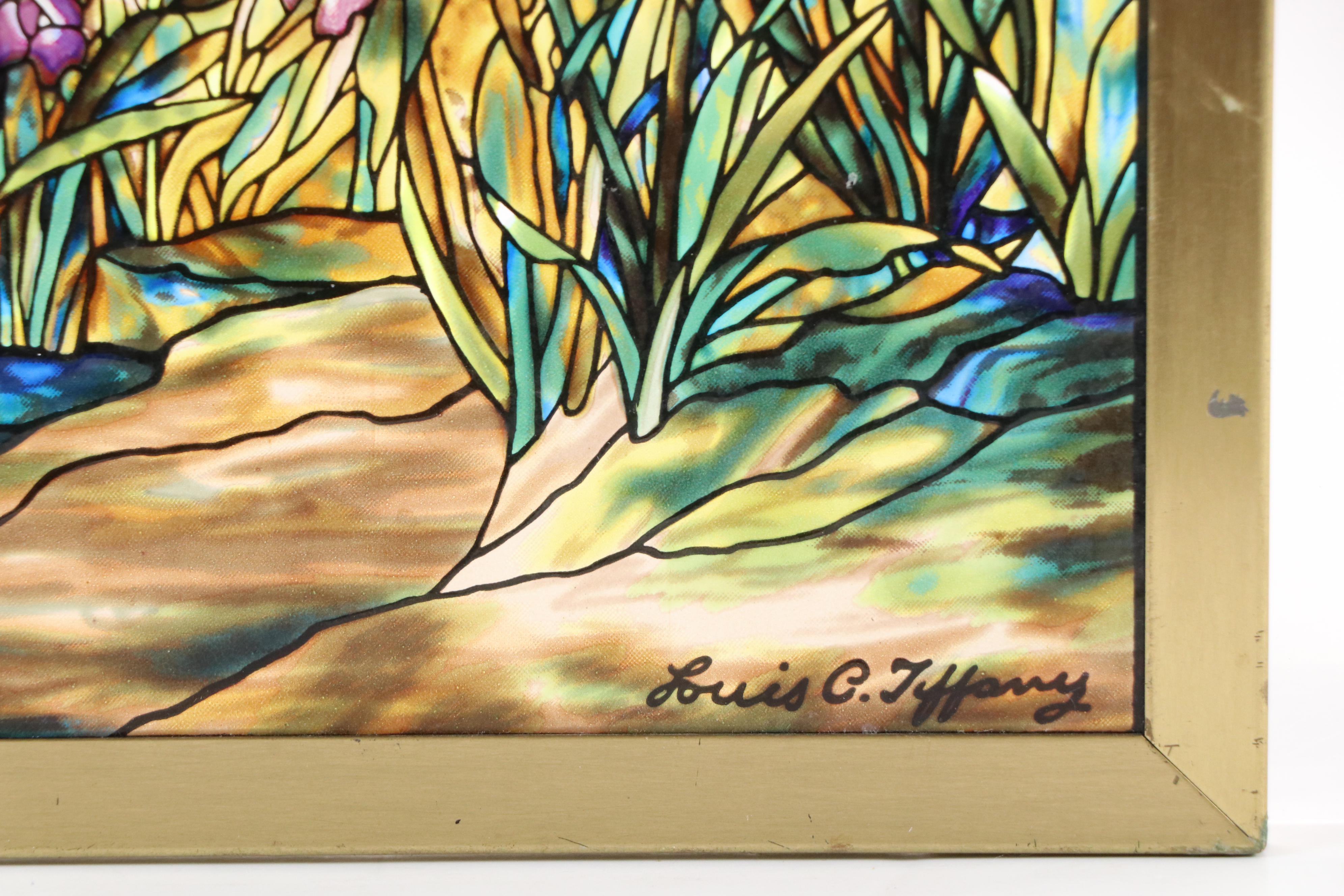 Printed Glass Panel After Louis Comfort Tiffany's "Double Rainbow"