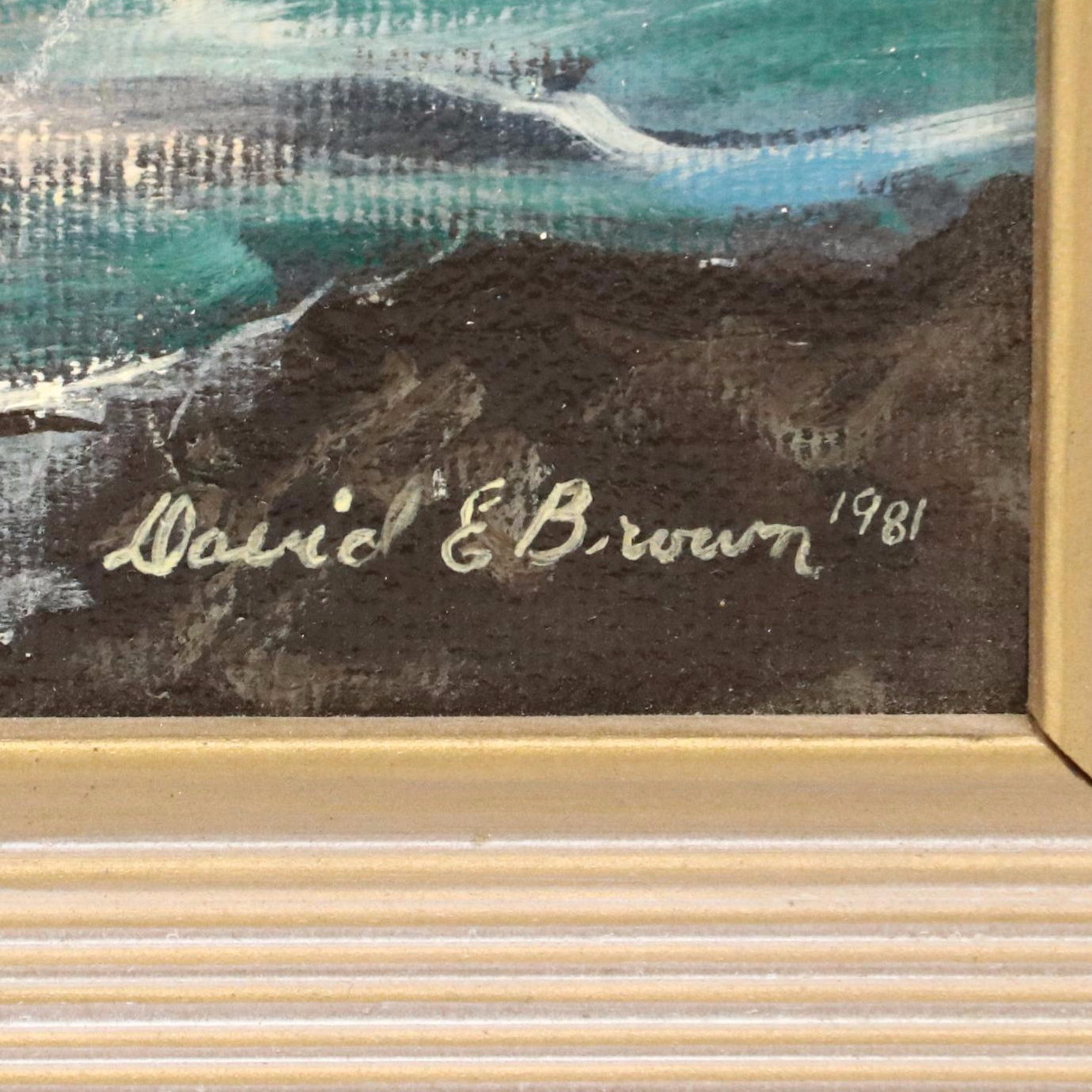 David E. Brown Oil on Canvas "Landscape," 1981