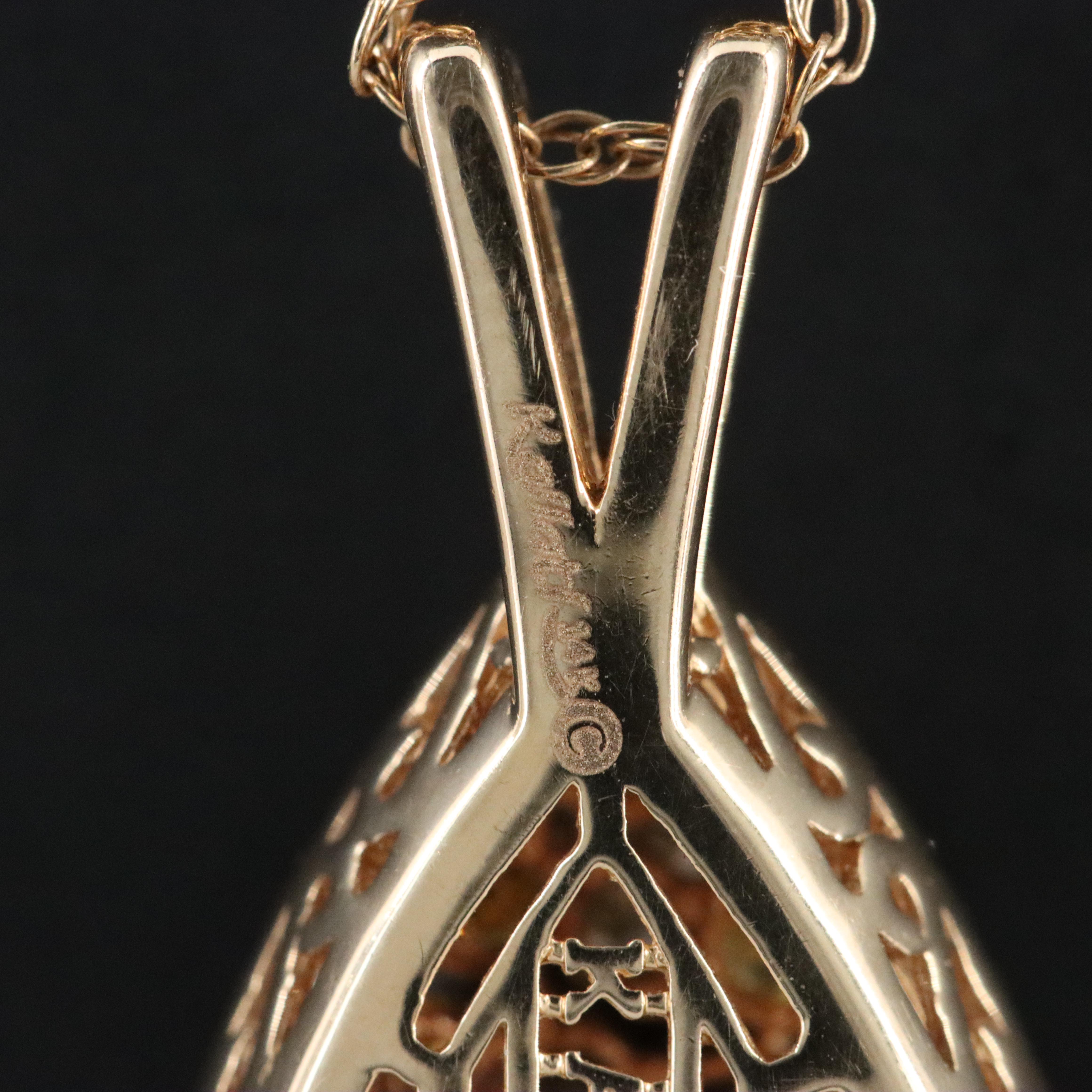 Kallati 14K Fancy Yellow Diamond Pendant Necklace