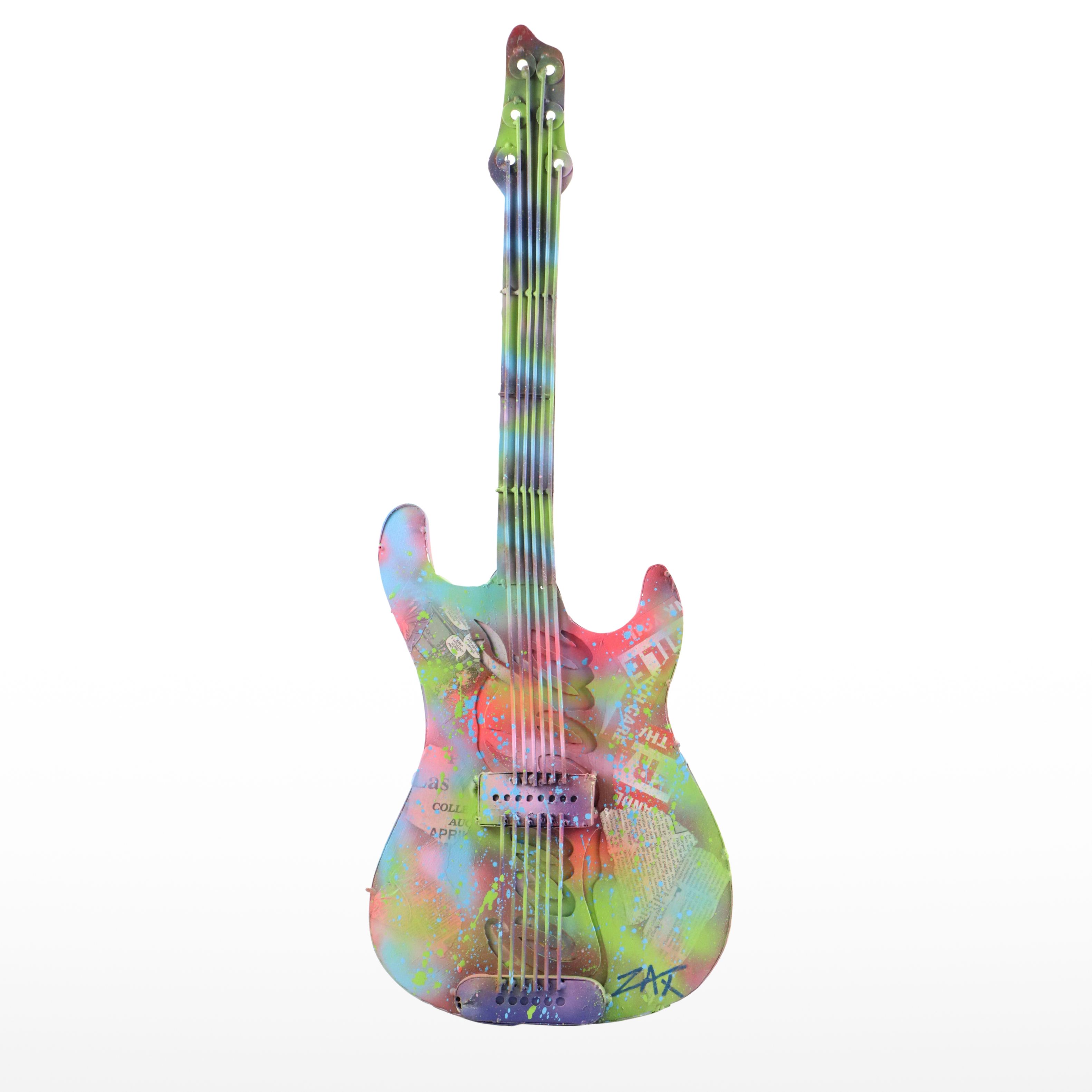 E.M. Zax Spray- and Drip-Painted Metalwork Guitar