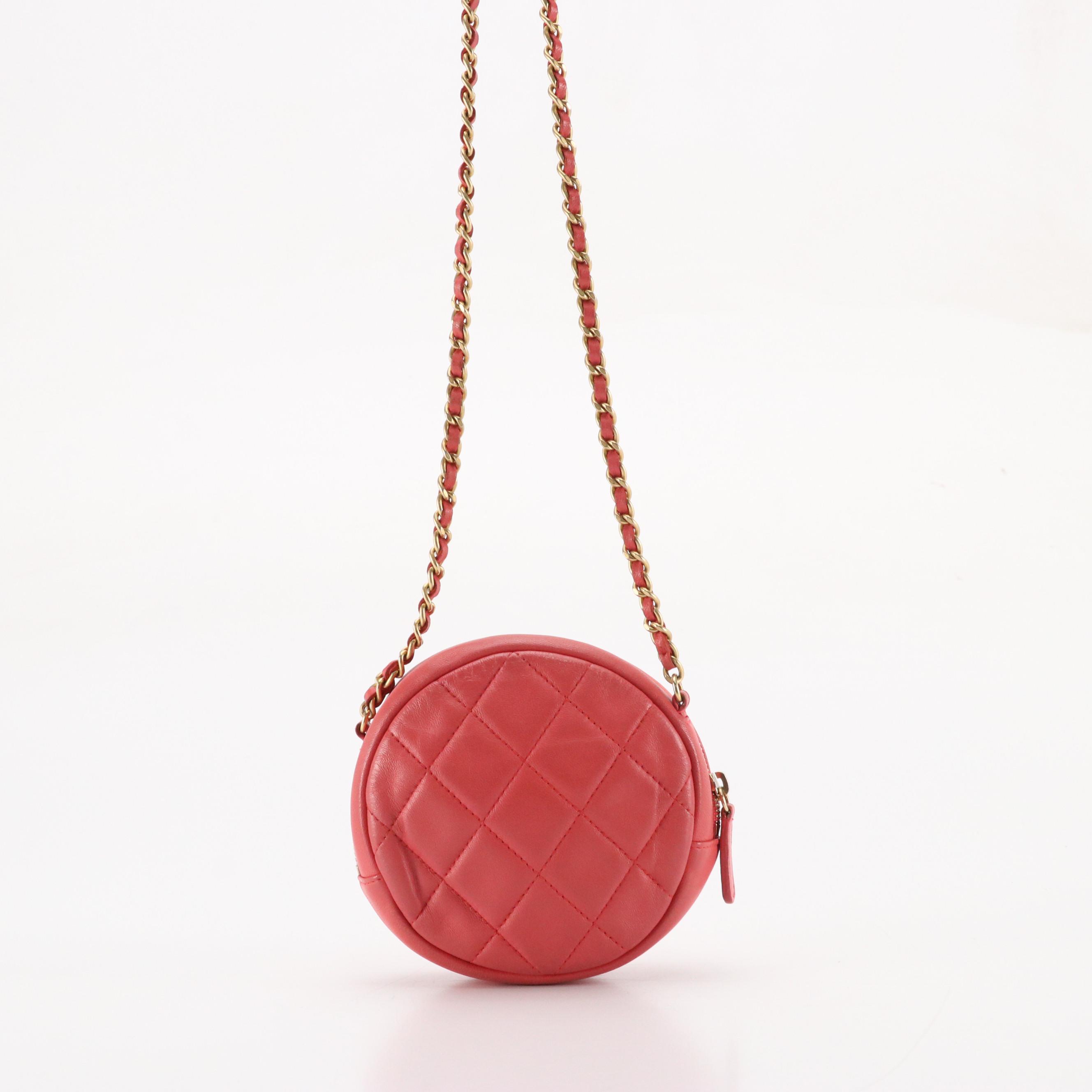 Chanel Lucky Charms Round Crossbody in Quilted Lambskin Leather