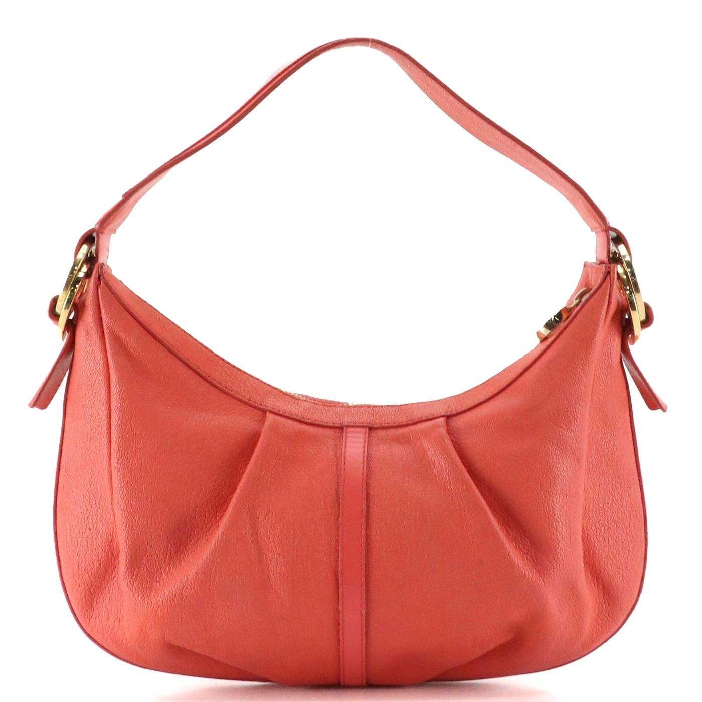 BVLGARI Grain Textured Leather Shoulder Bag