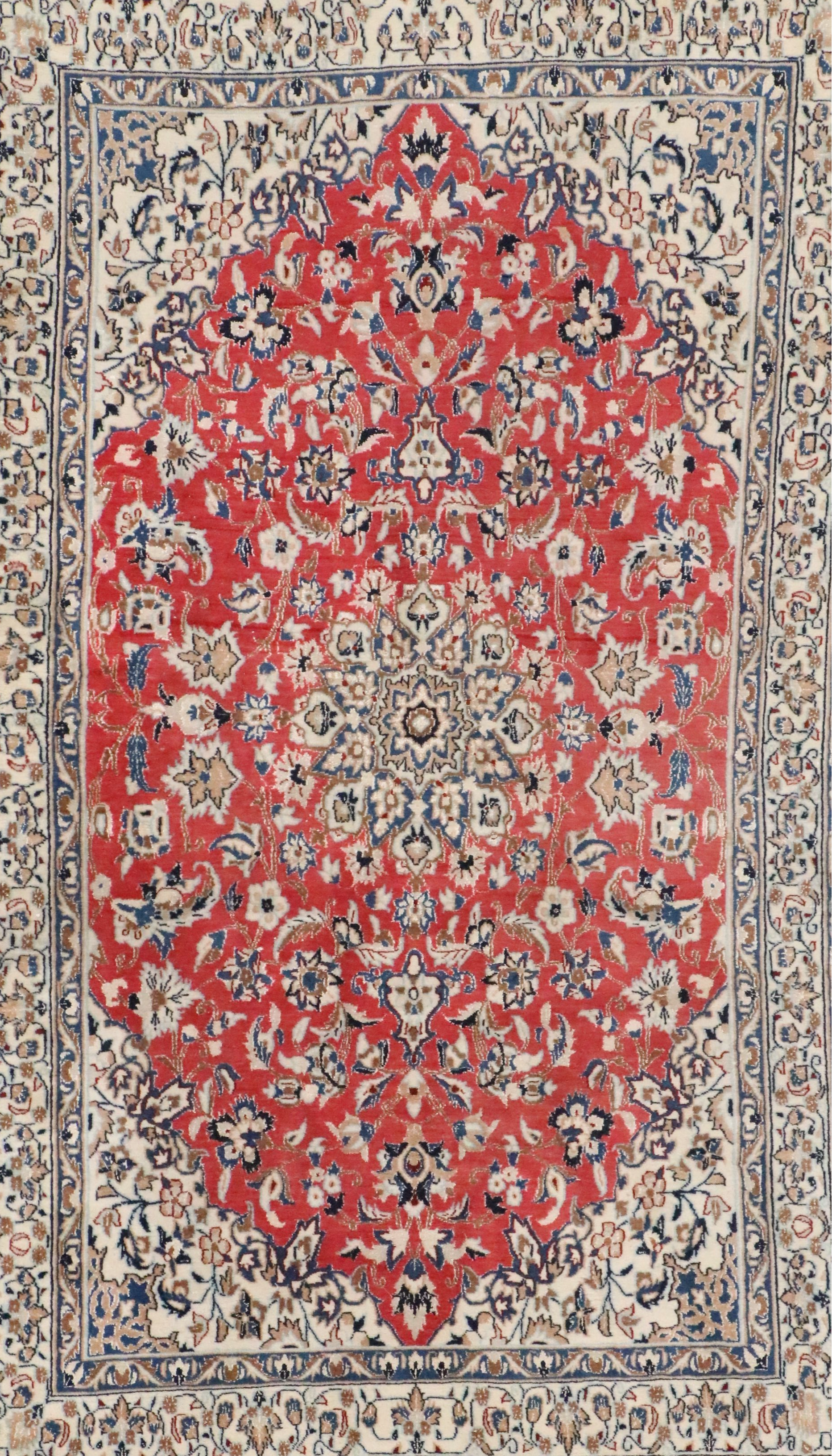 3'8 x 6'3 Hand-Knotted Persian Isfahan Area Rug