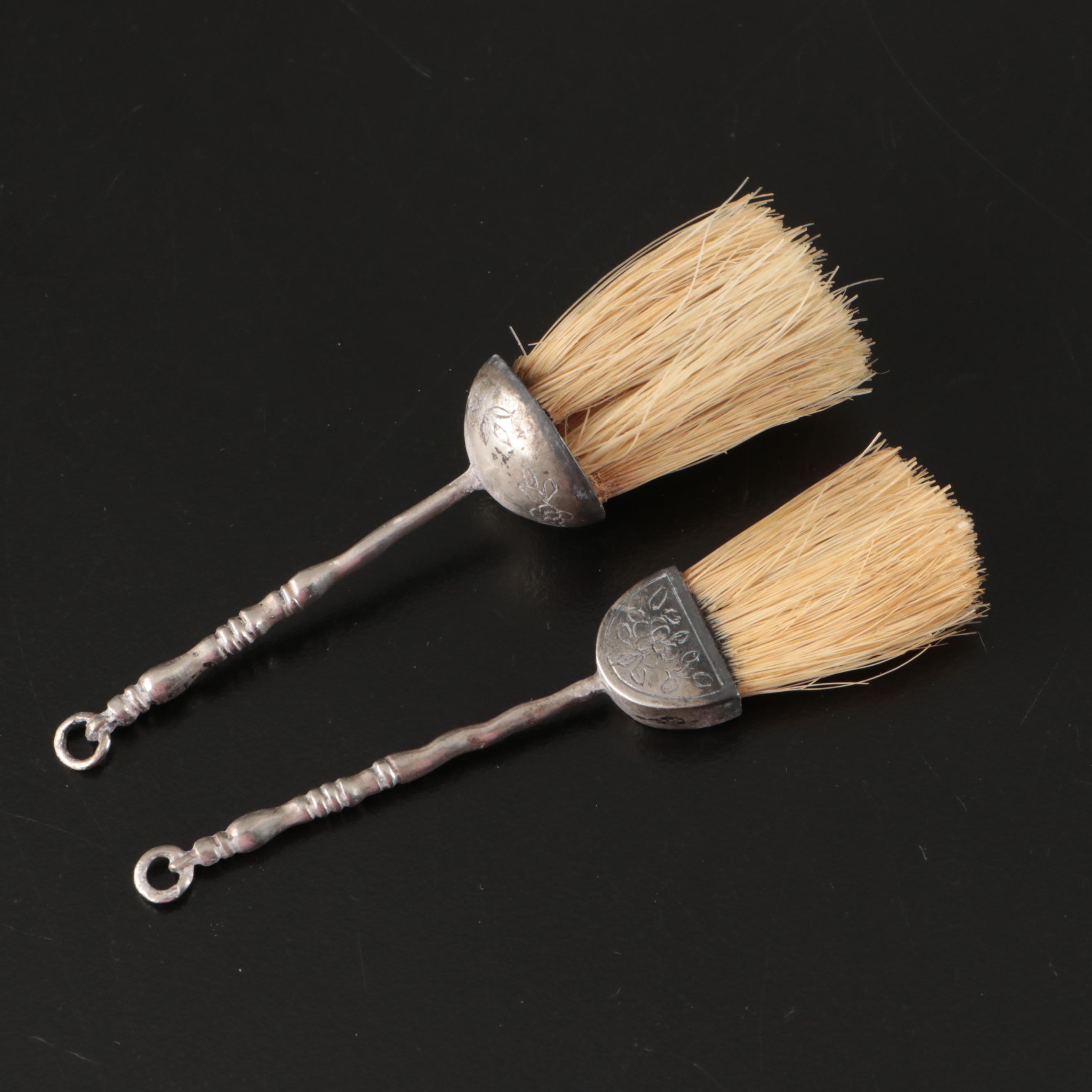 Miniature Sterling Silver Fireplace Accessory Set, 20th Century
