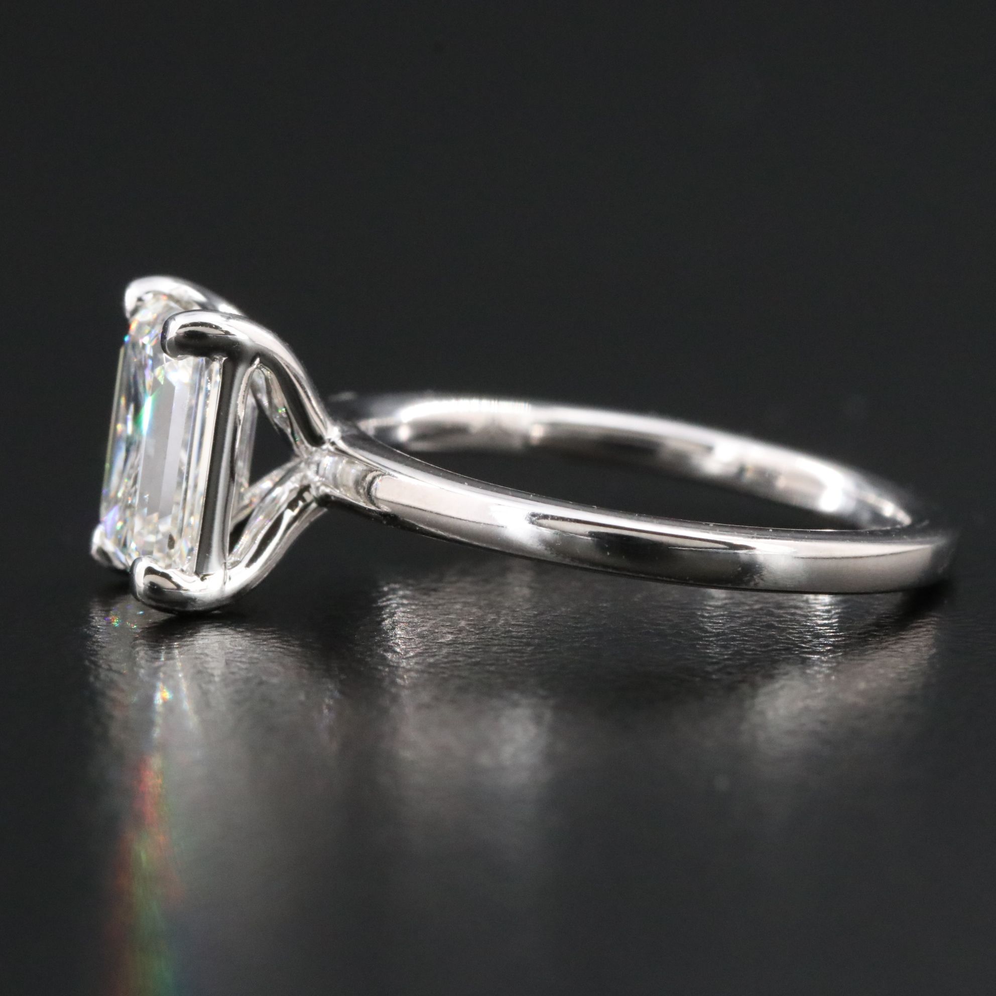 14K 2.04 CT Lab Grown Solitaire Ring with IGI Report