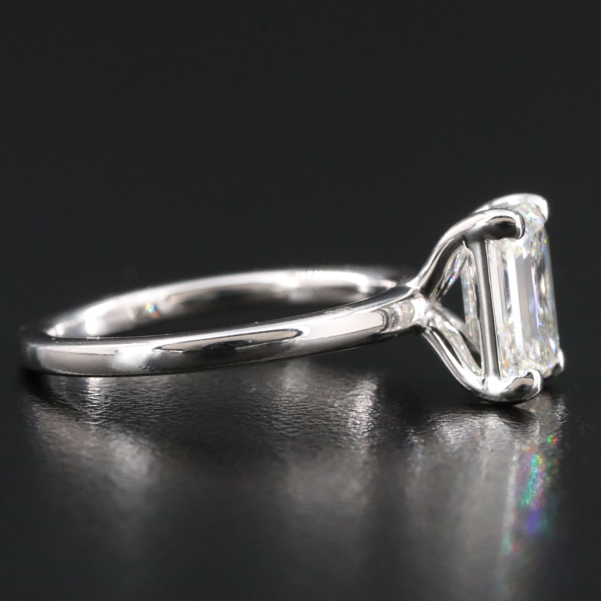 14K 2.04 CT Lab Grown Solitaire Ring with IGI Report