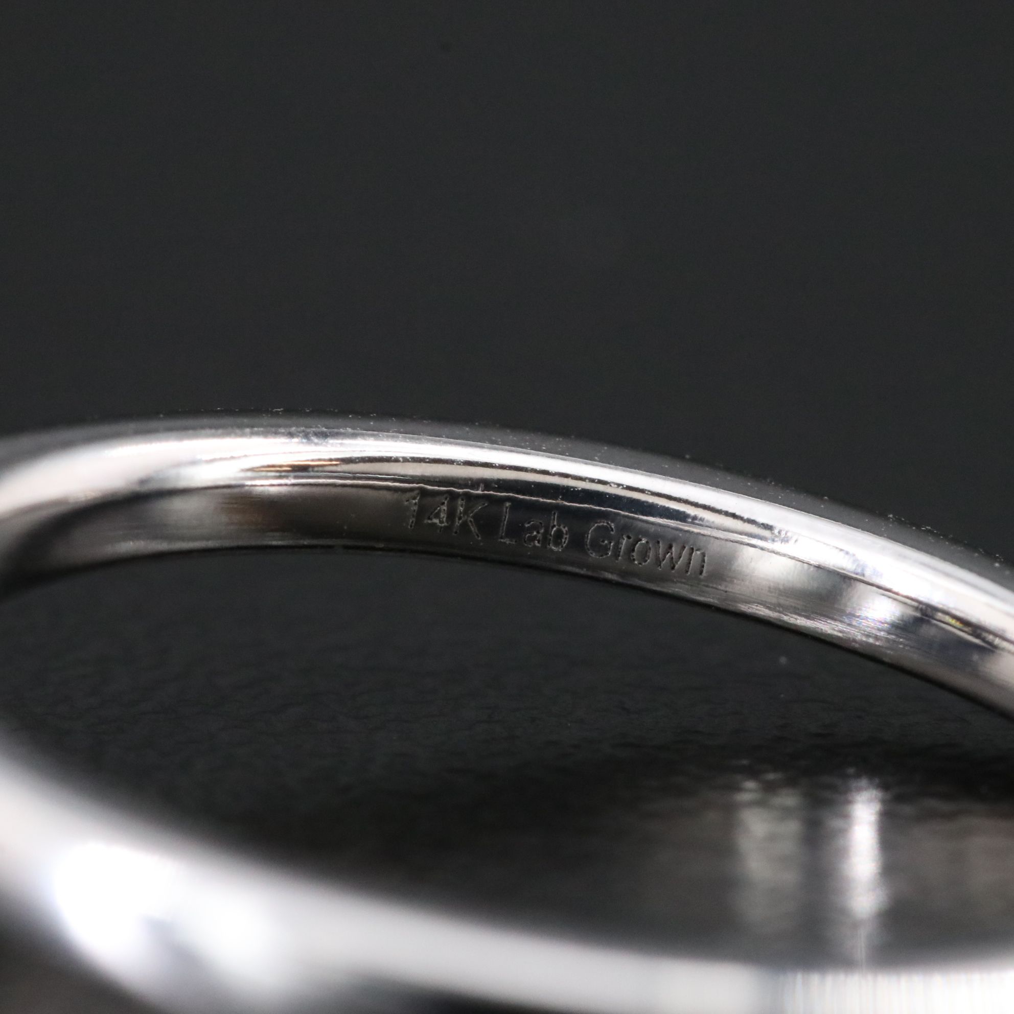 14K 2.04 CT Lab Grown Solitaire Ring with IGI Report