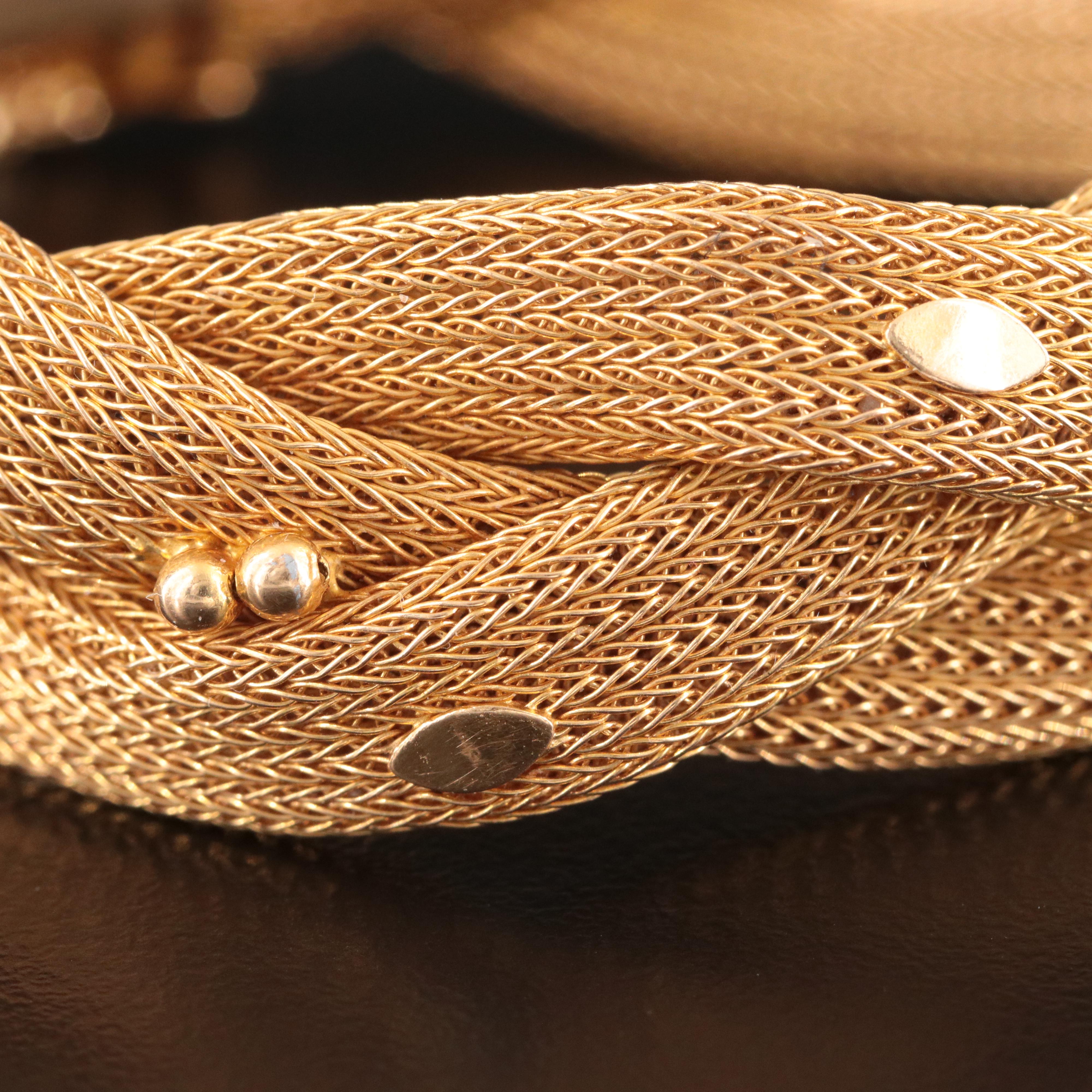 18K Braided Mesh Bracelet