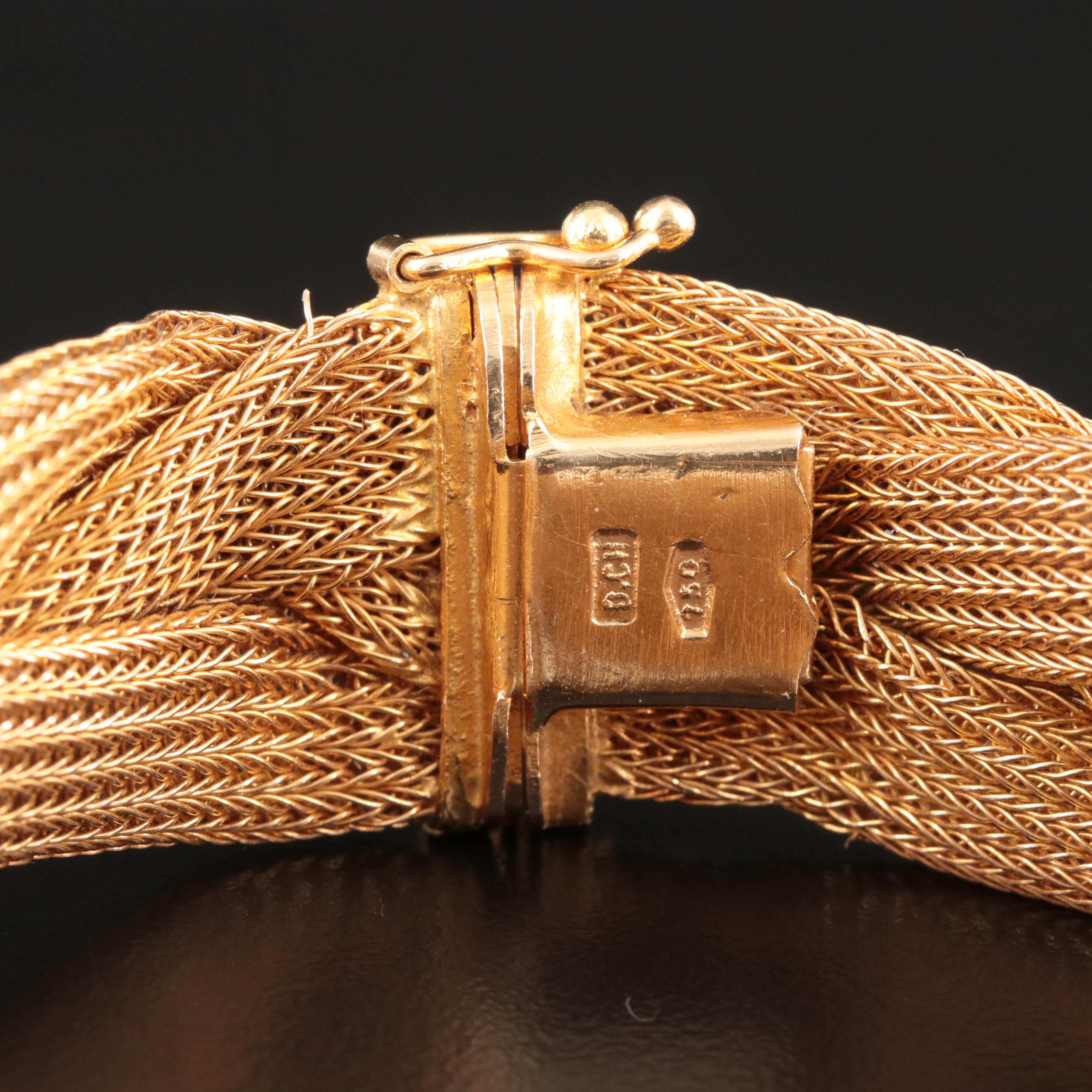 18K Braided Mesh Bracelet