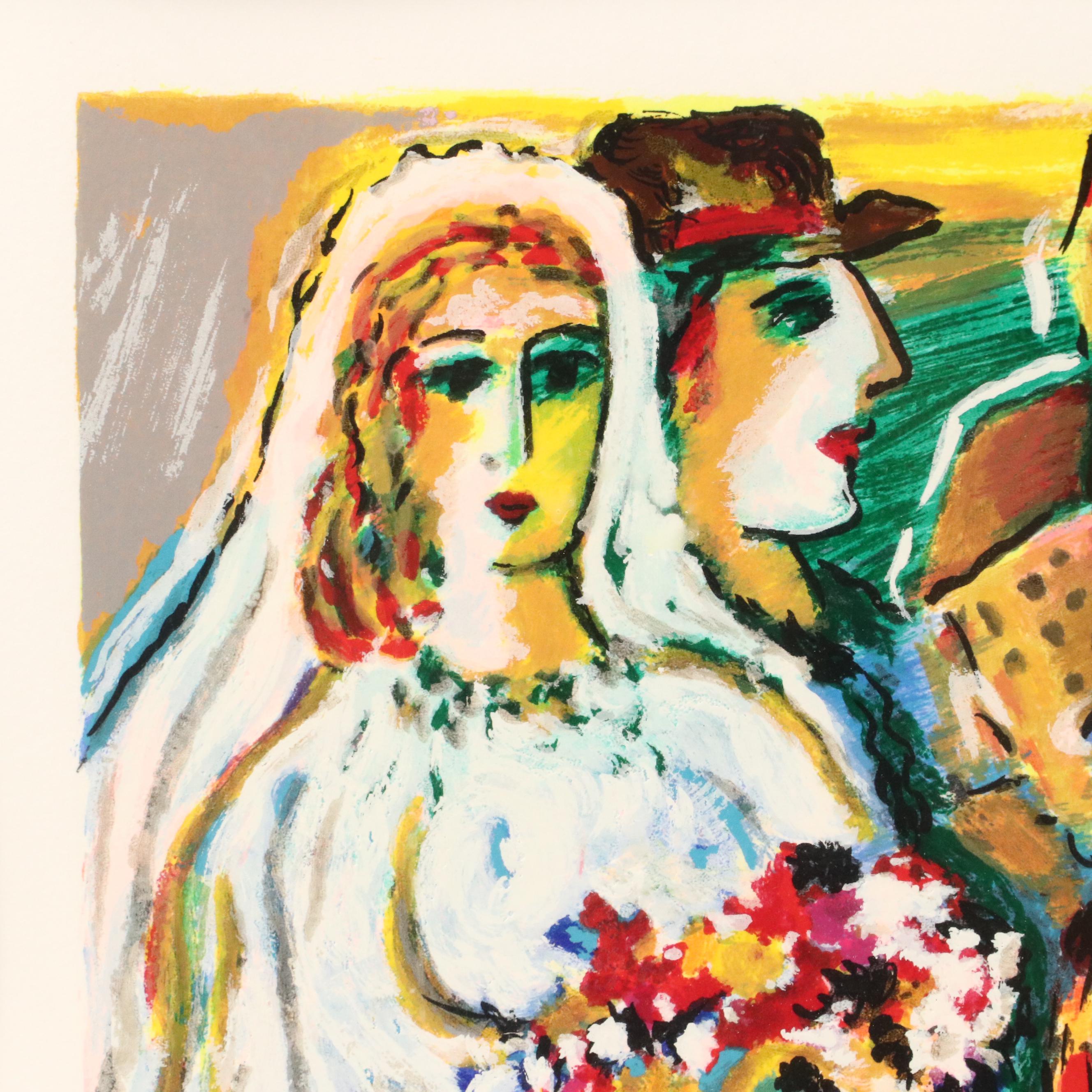 Zamy Steynovitz Embellished Serigraph "After the Wedding," 1998