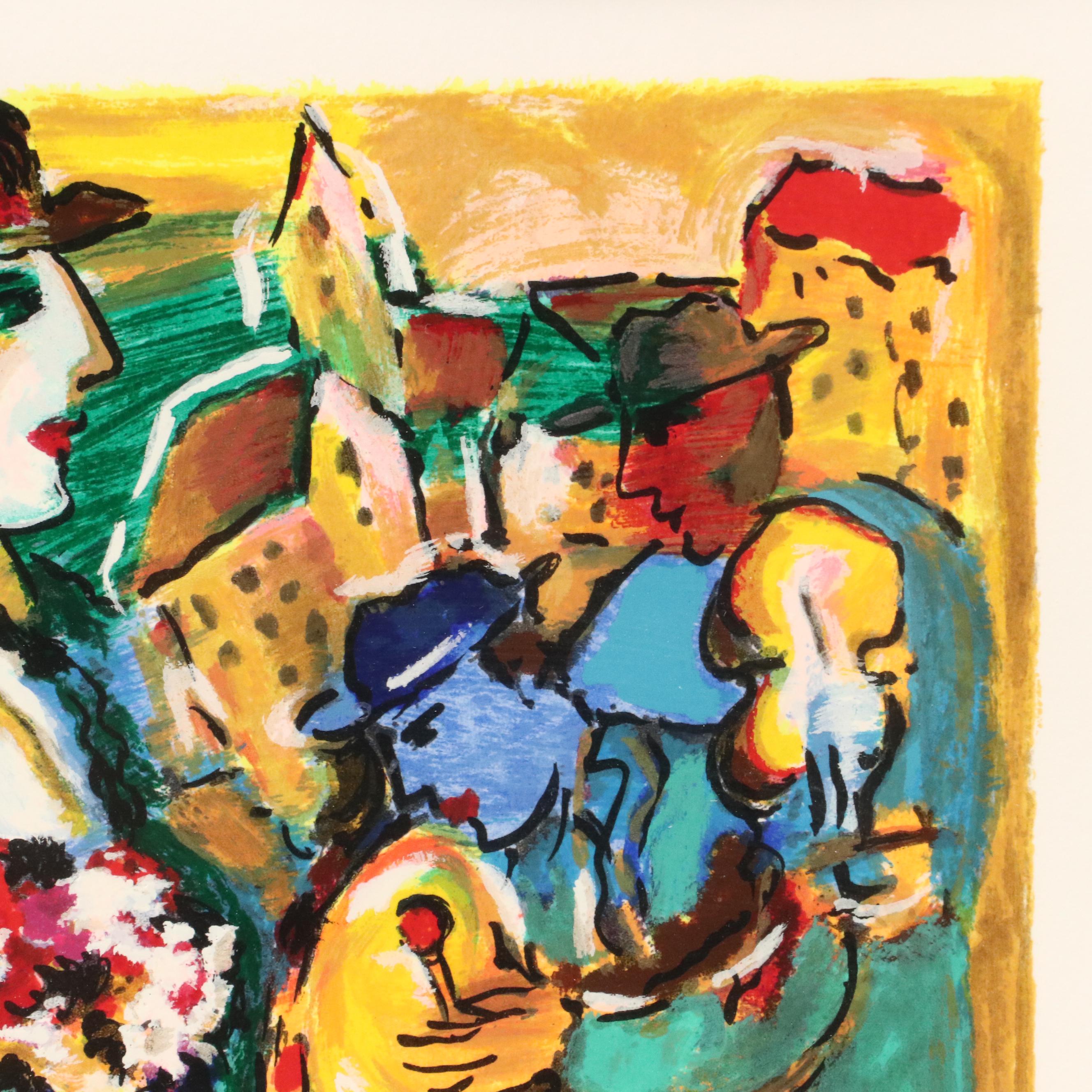 Zamy Steynovitz Embellished Serigraph "After the Wedding," 1998