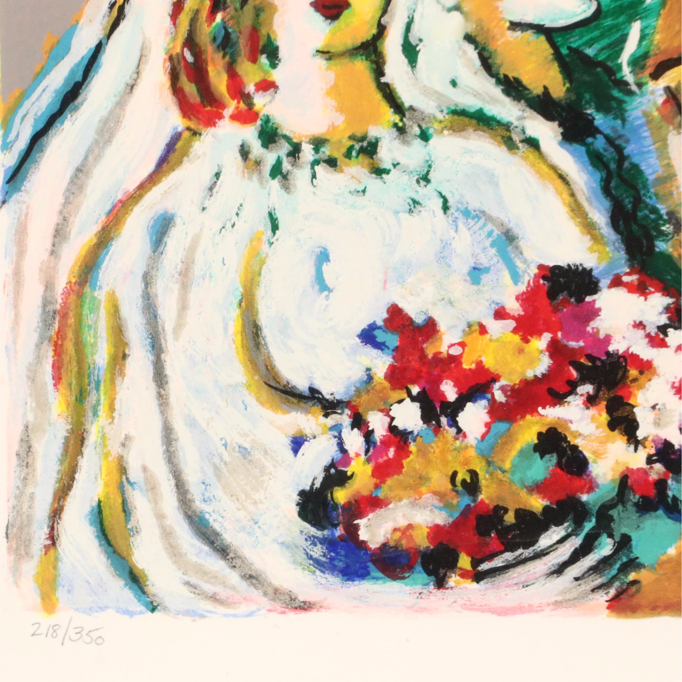 Zamy Steynovitz Embellished Serigraph "After the Wedding," 1998