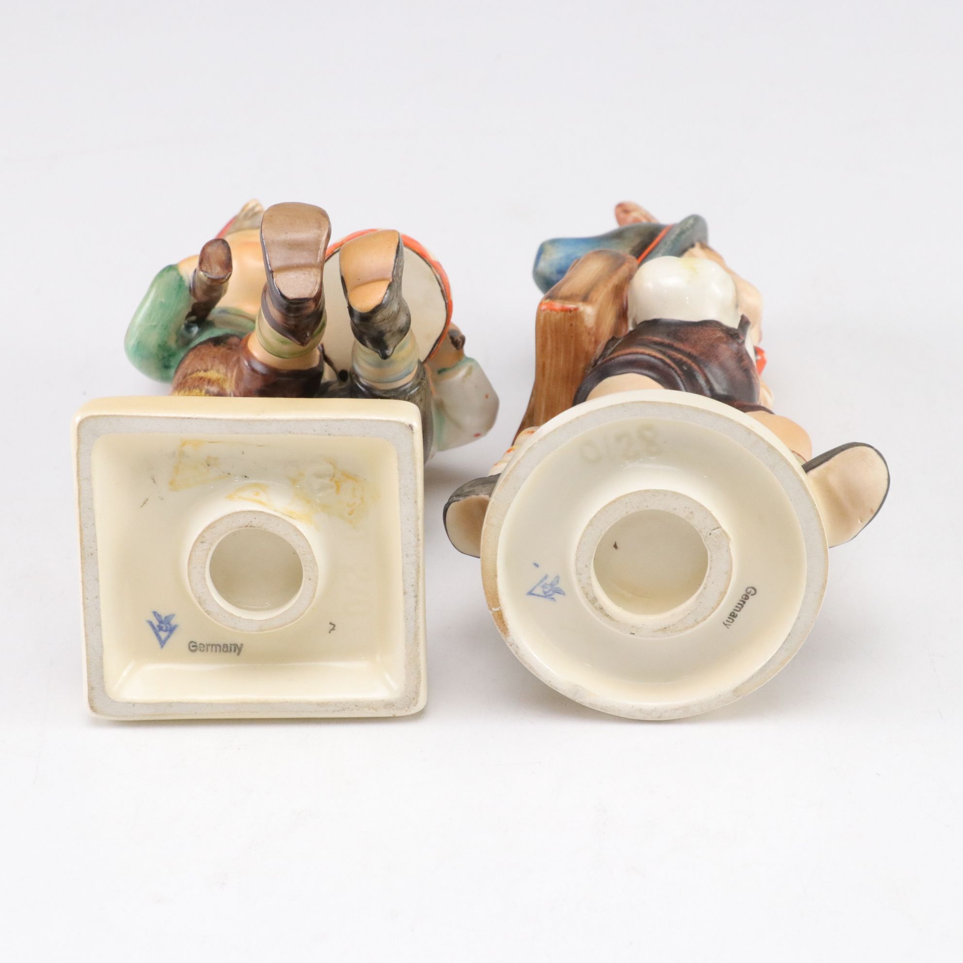 Goebel "Volunteers" and "School Boy" Hummel Figures with Maruri Japan Figurines