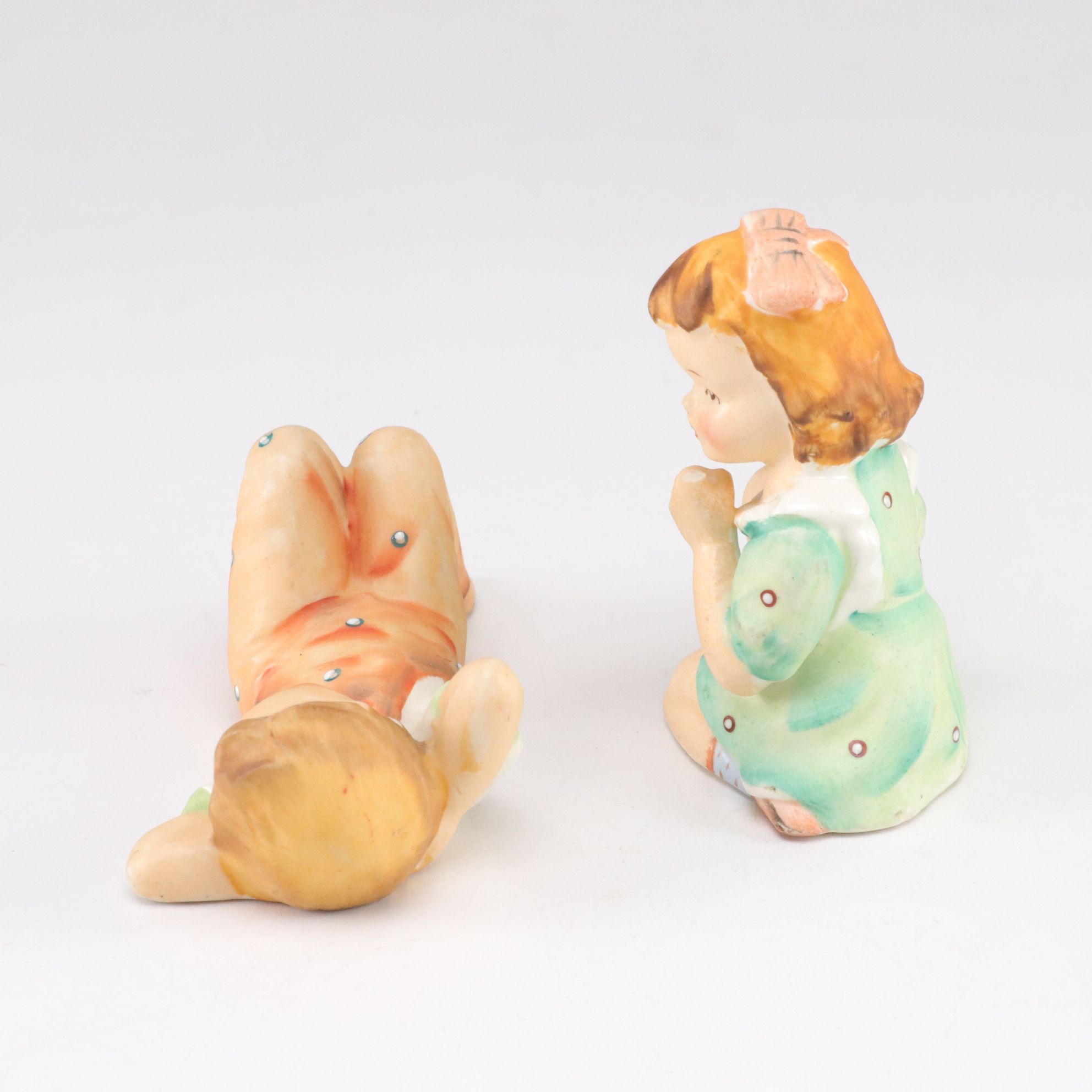 Goebel "Volunteers" and "School Boy" Hummel Figures with Maruri Japan Figurines