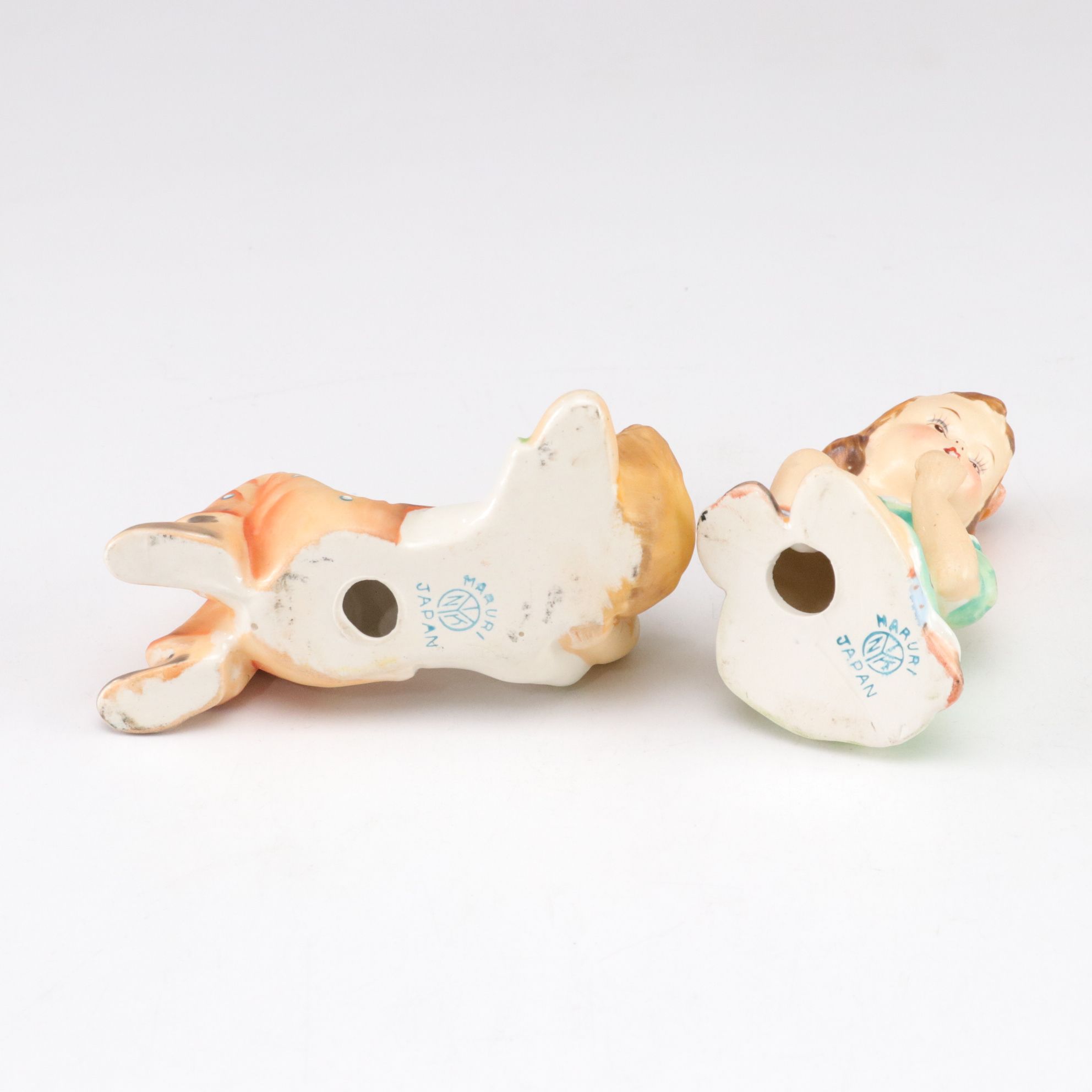 Goebel "Volunteers" and "School Boy" Hummel Figures with Maruri Japan Figurines