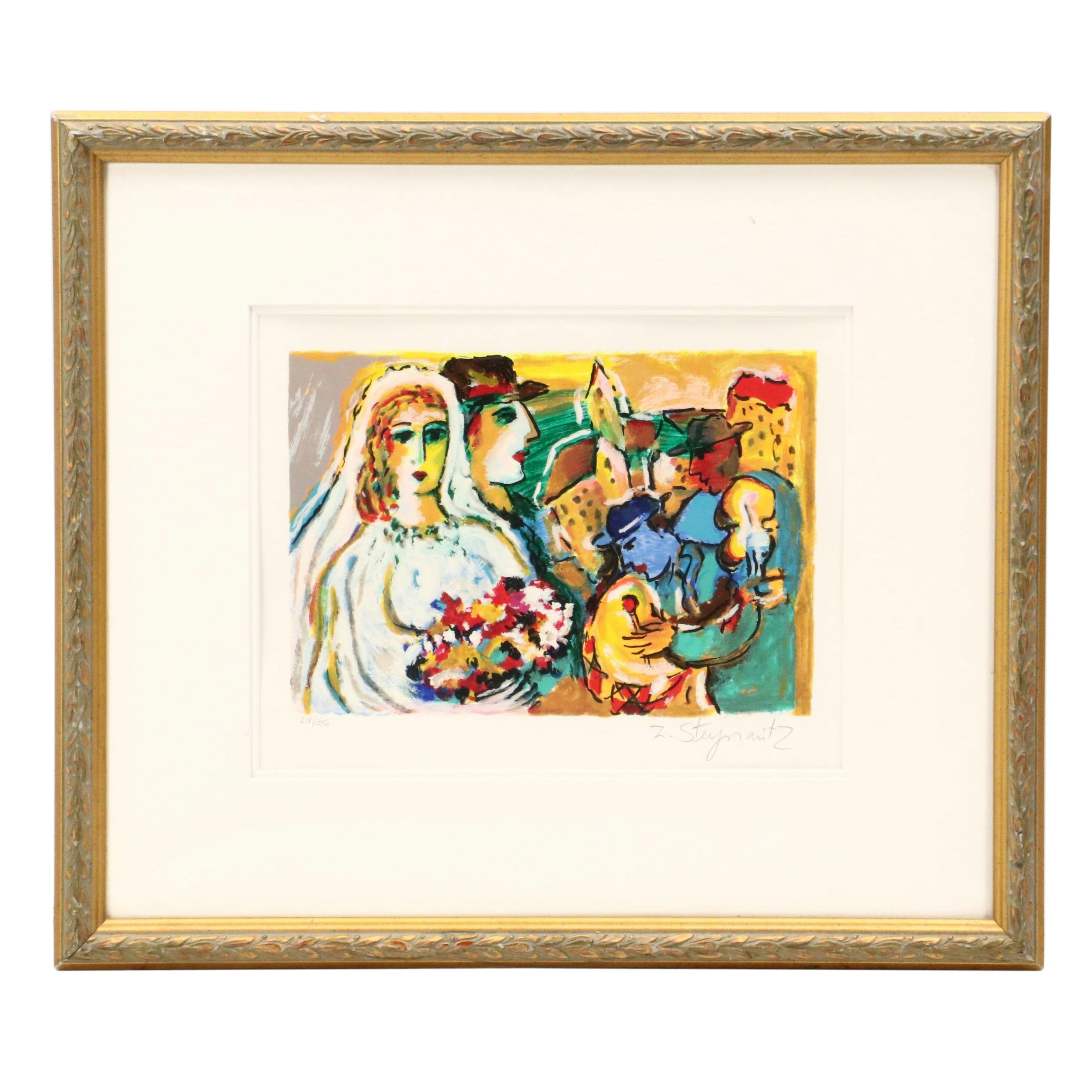 Zamy Steynovitz Embellished Serigraph "After the Wedding," 1998