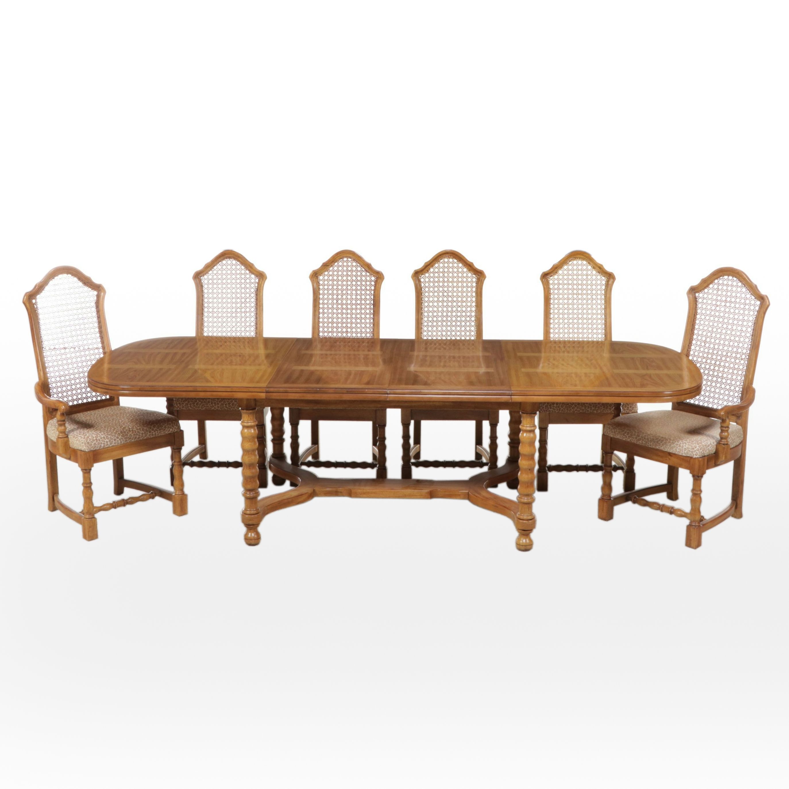 Drexel "Chartwell" Dining Table with Six Chairs, Late 20th Century