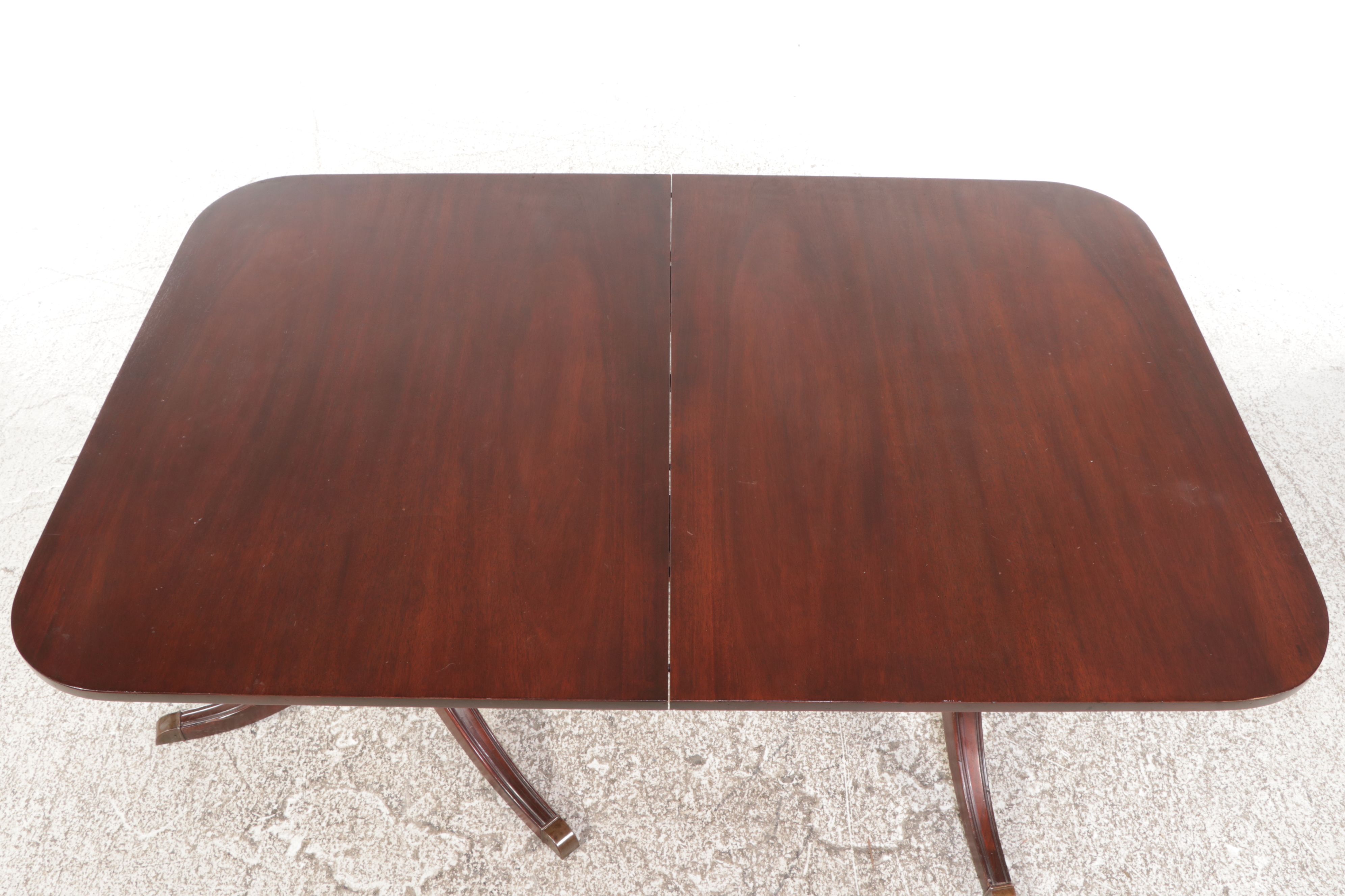 Drexel "New Travis Court" Mahogany Two-Pedestal Dining Table